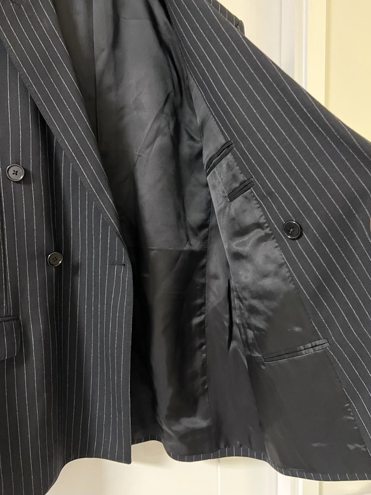 Hedi Slimane × Saint Laurent Paris SS21 Double Breasted Striped Rectangle Jacket sz46 Size 46S - 6 Thumbnail