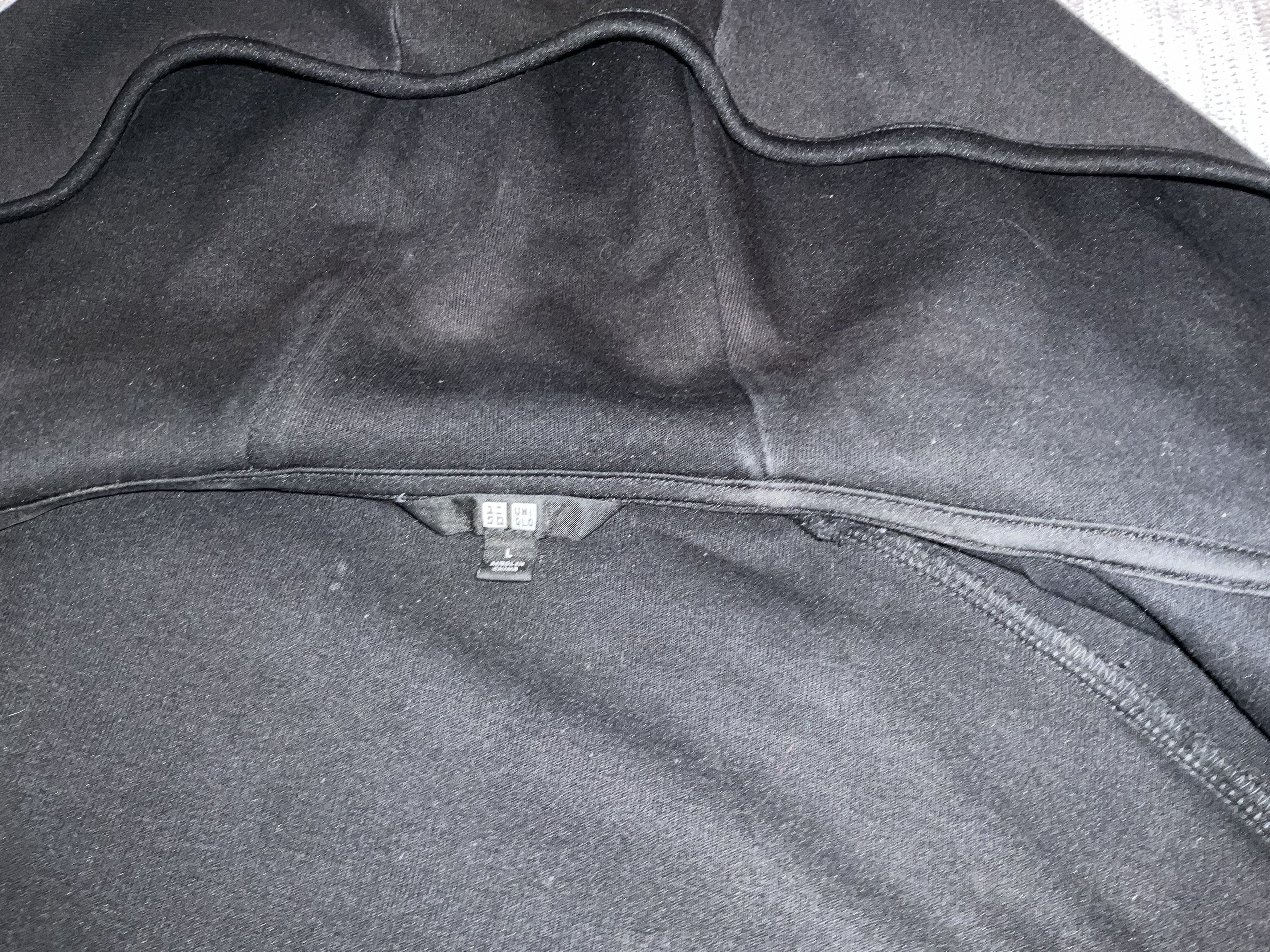 Uniqlo UNIQLO Full-Zip Hoodie w/ Chest Pocket – Black (Large) Size US L / EU 52-54 / 3 - 15 Thumbnail