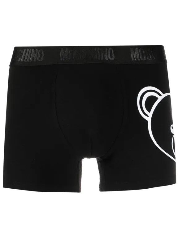 Moschino o1y0225 Size : S / Logo Boxer in Black Size ONE SIZE - 1 Thumbnail