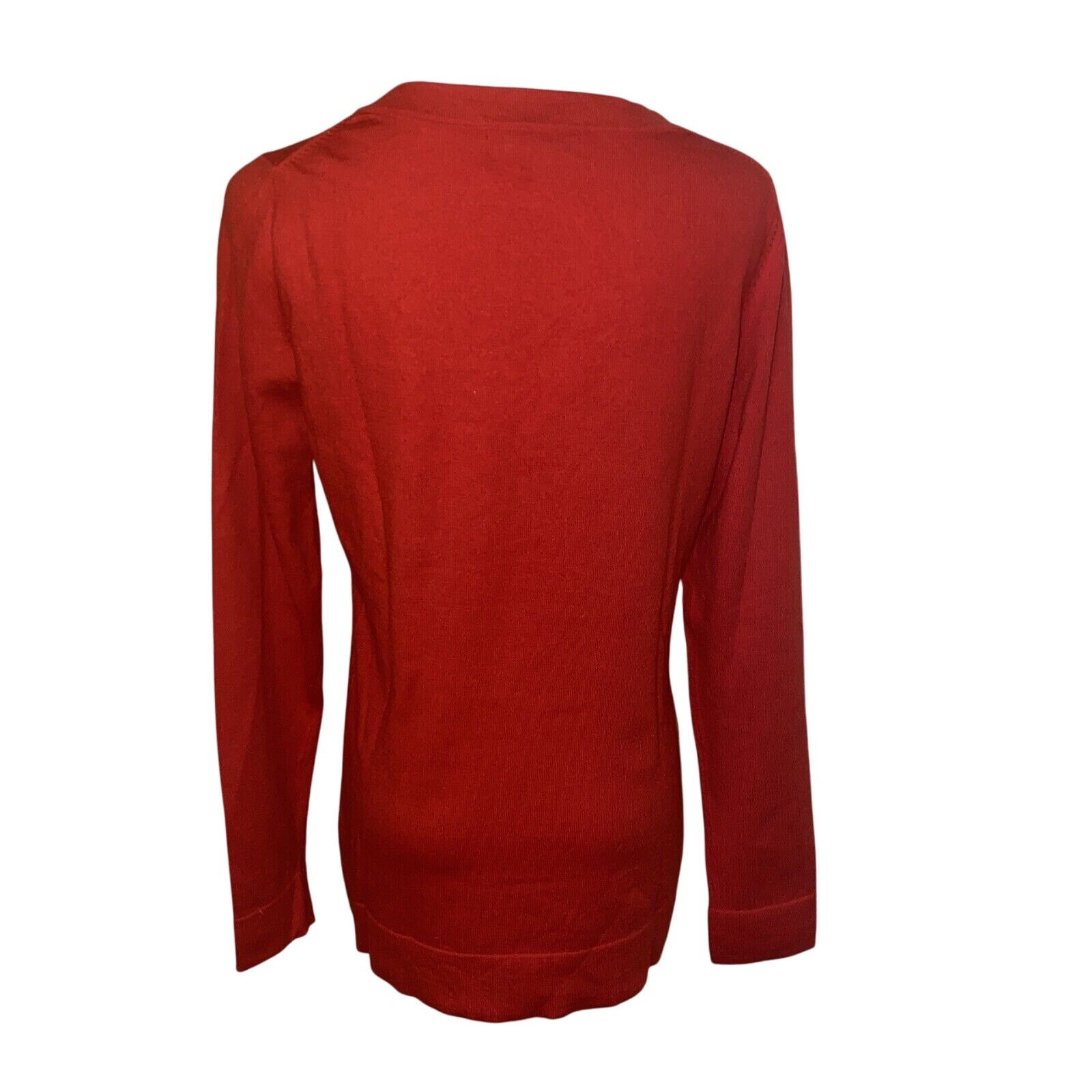Banana Republic Banana Republic Womens Sweater Medium Red 100% Merino Wool Size M / US 6-8 / IT 42-44 - 5 Thumbnail