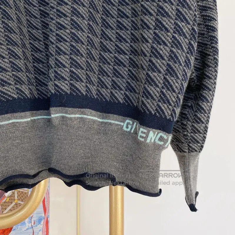 Givenchy Givenchy Blue Wool Long Sleeve Sweater . Size L / US 10 / IT 46 - 3 Thumbnail