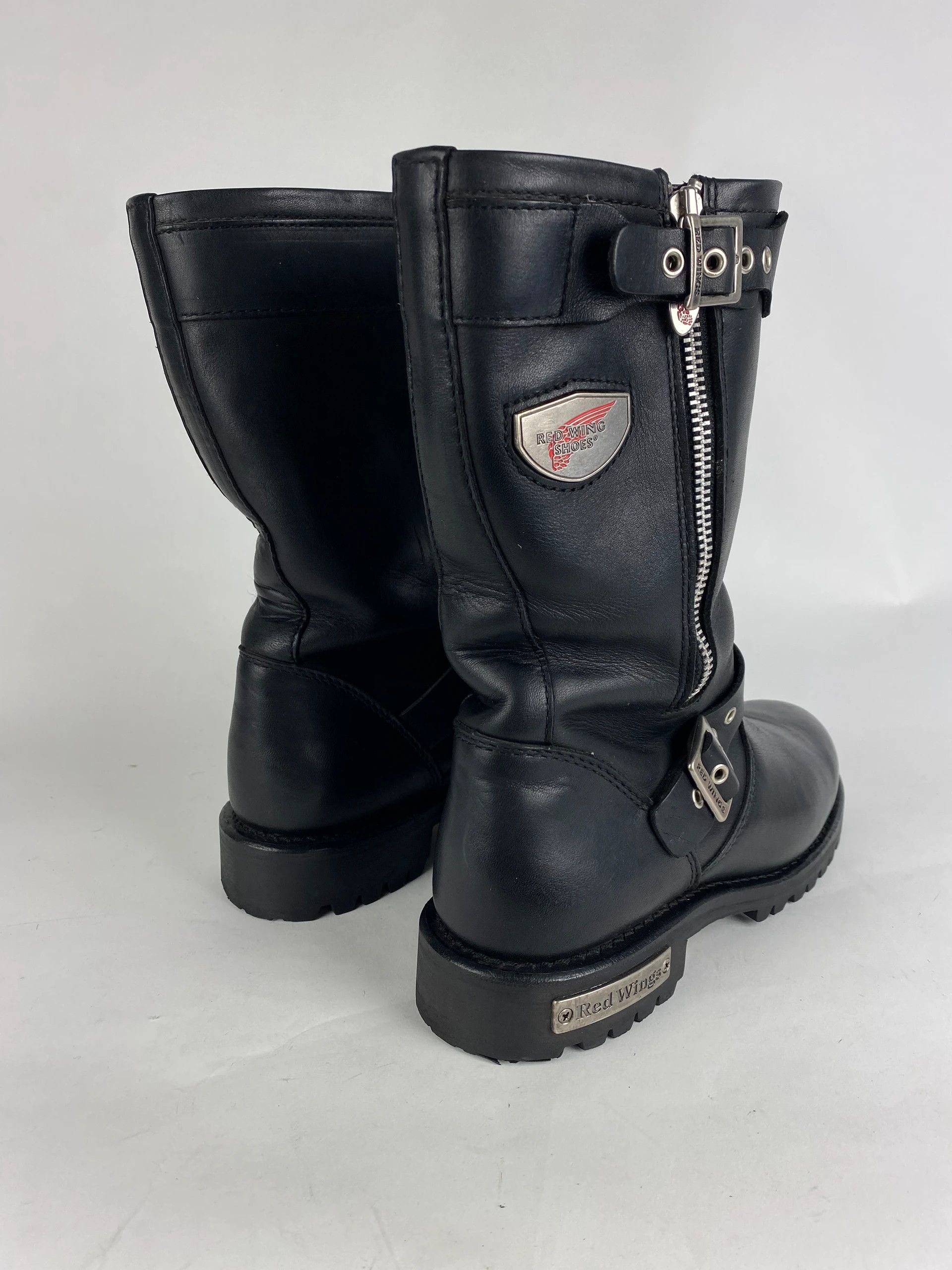 Other red wing shoes engineer leather boots biker high vibram Size US 8.5 / IT 38.5 - 10 Thumbnail