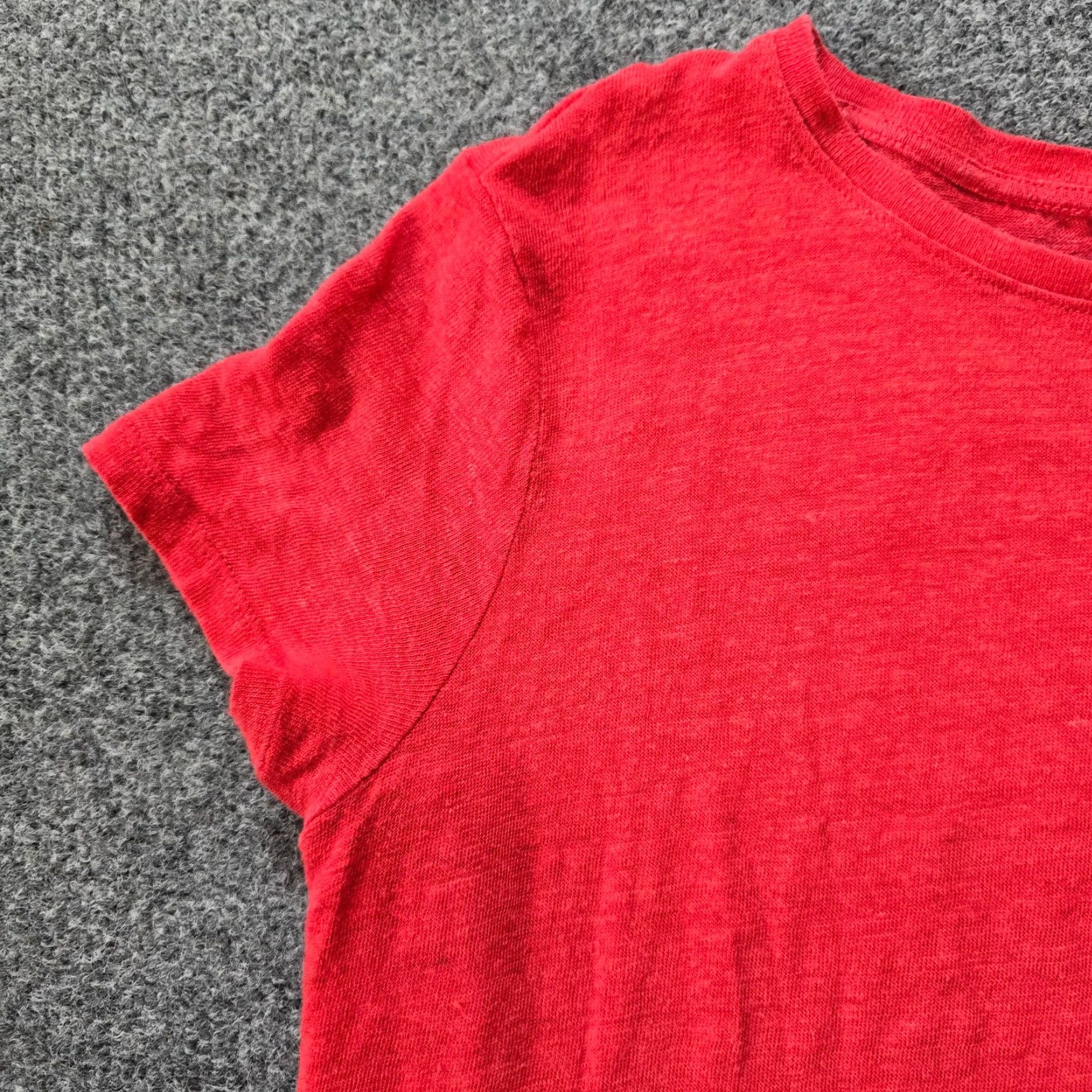 J. Jill J Jill Top Womens Size Small Petite Red Linen Short Sleeve Round Neck Blouse Size S / US 4 / IT 40 - 3 Thumbnail