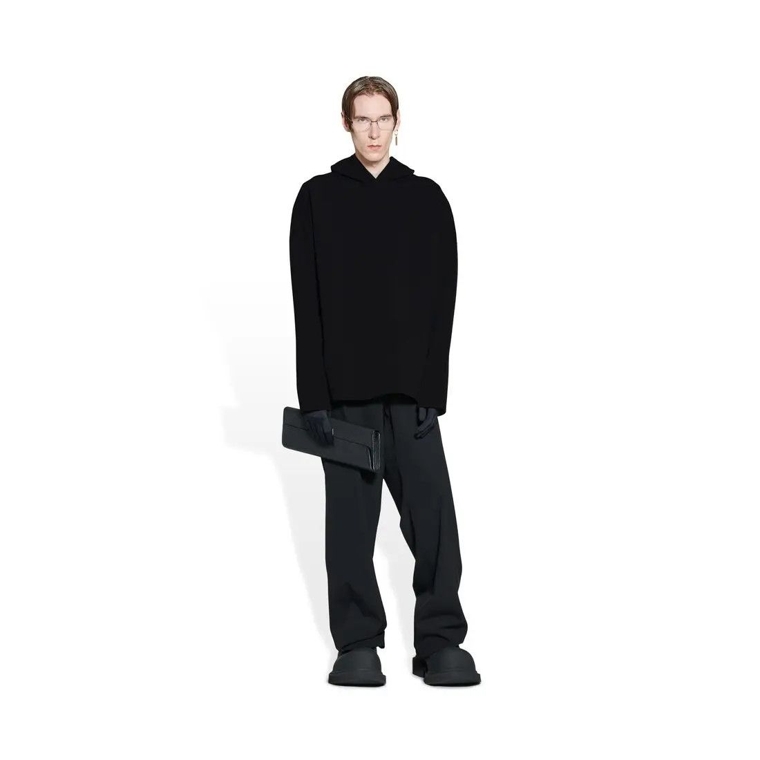 Balenciaga o1mt1gz0325 Hoodie in Black Size US XL / EU 56 / 4 - 2 Thumbnail