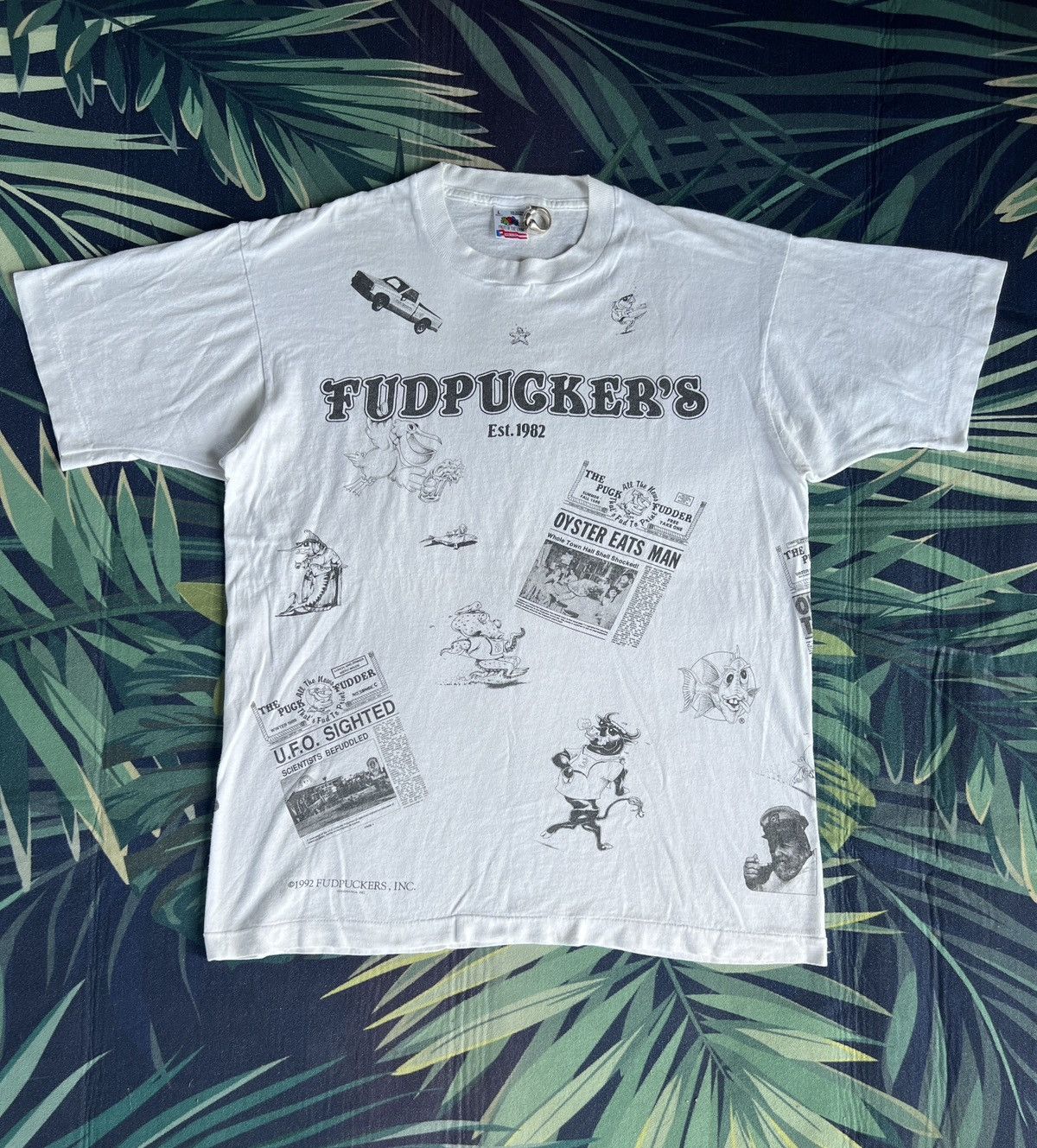 Fruit Of The Loom × If Six Was Nine ▶️ Vintage 90s FUDPUKER'S ©️ 1992 FUDPuKER'S,INC Size US L / EU 52-54 / 3 - 1 Thumbnail