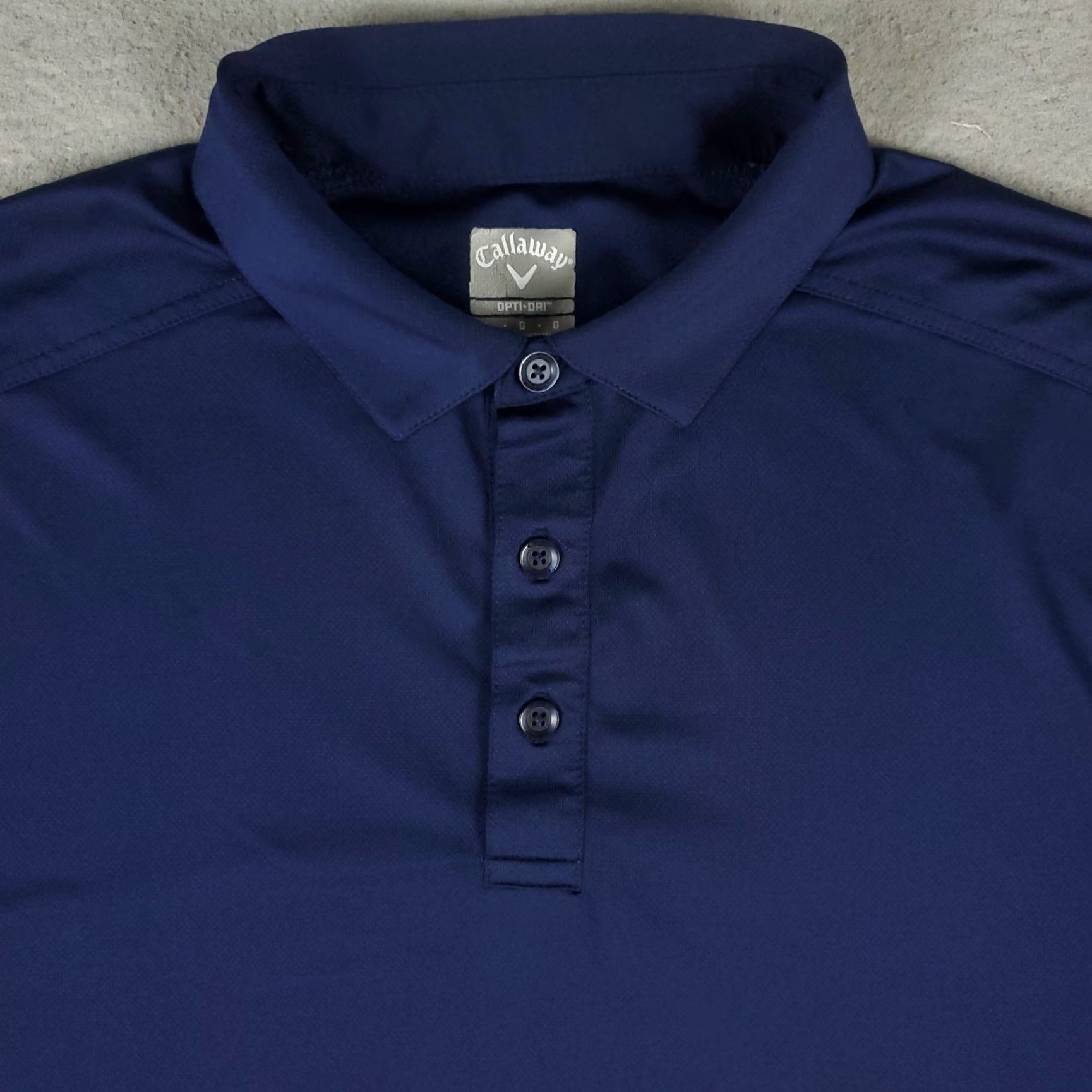 Callaway Callaway Polo Shirt Men’s Large Blue Opti-Dri Embroidered Golf Performance Short Sleeve 3-Button Breathable Moisture-Wicking Mens Size US L / EU 52-54 / 3 - 2 Thumbnail
