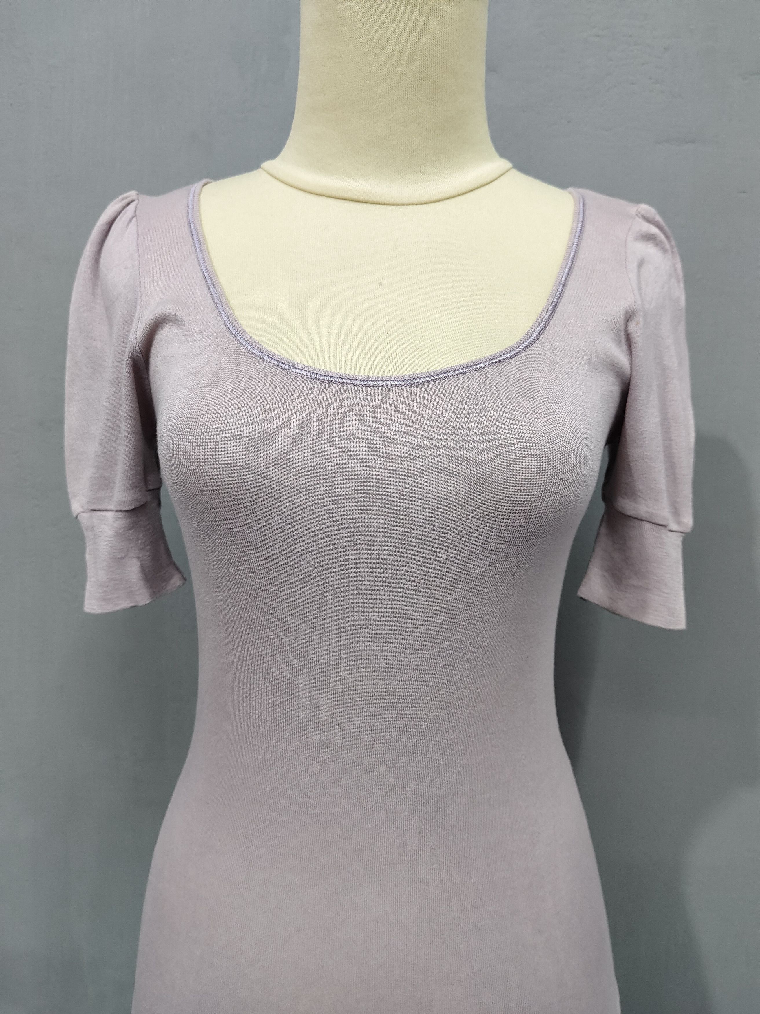 Vanessa Bruno 2000s Vanessa Bruno🇫🇷 Soft Lavender Puff Sleeve Knit Top Size S / US 4 / IT 40 - 3 Thumbnail