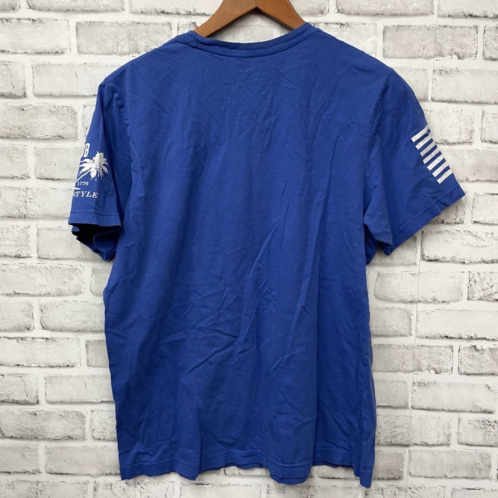 Vintage Grunt Style 100% Cotton Blue graphic Tee Mens Size L Made in USA Size US L / EU 52-54 / 3 - 5 Thumbnail