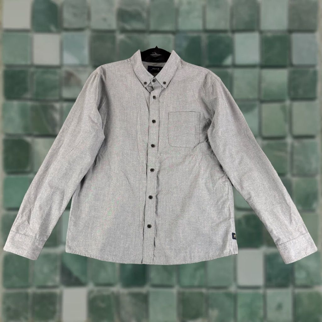Roark Roark Button-Down Shirt Mens M Grey Organic Cotton Classic Fit Long Sleeve Shirt Men Casual Workwear Preppy Vintage: No Size US M / EU 48-50 / 2 - 1 Thumbnail