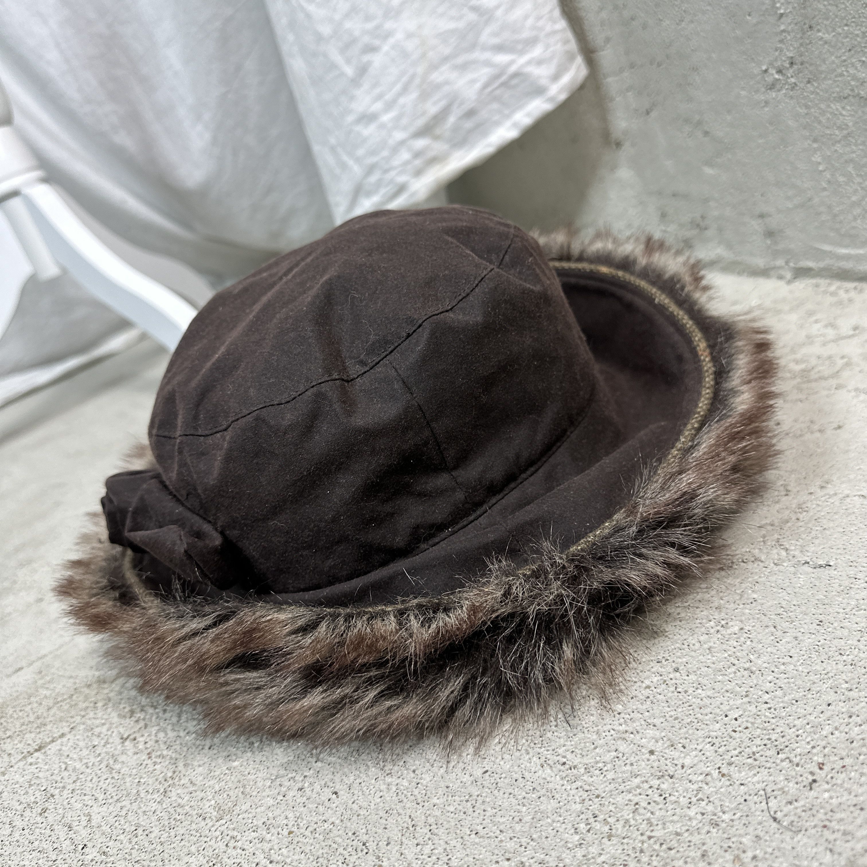 Barbour Vintage Waxed Barbour Hat Size ONE SIZE - 6 Thumbnail