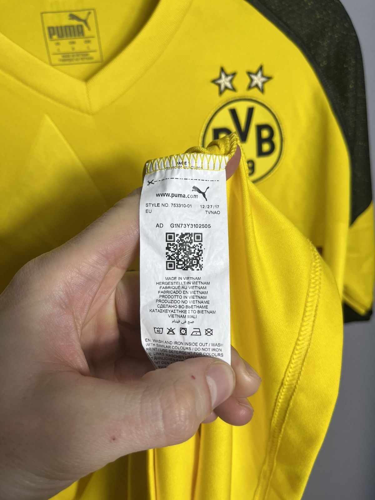 Puma BORUSSIA DORTMUND 2018 2019 HOME SHIRT SOCCER JERSEY PUMA Size US L / EU 52-54 / 3 - 7 Thumbnail