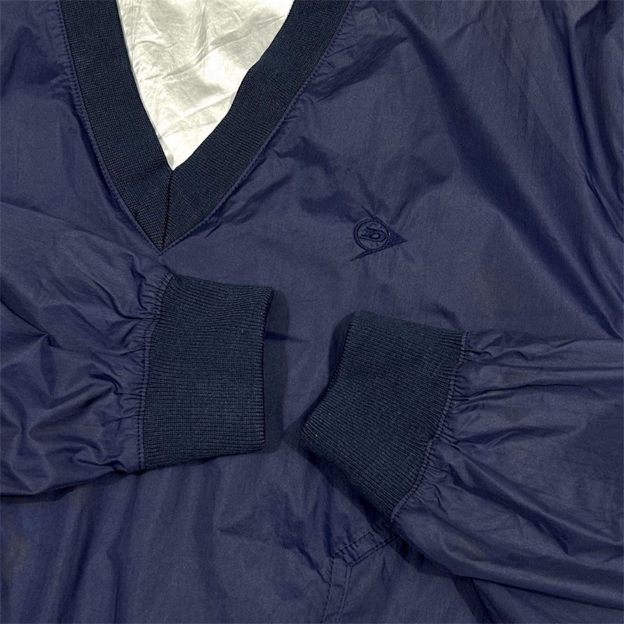 Dunlop Vintage 90s Dunlop V-Neck Pullover Windbreaker Jacket Size US M / EU 48-50 / 2 - 4 Thumbnail