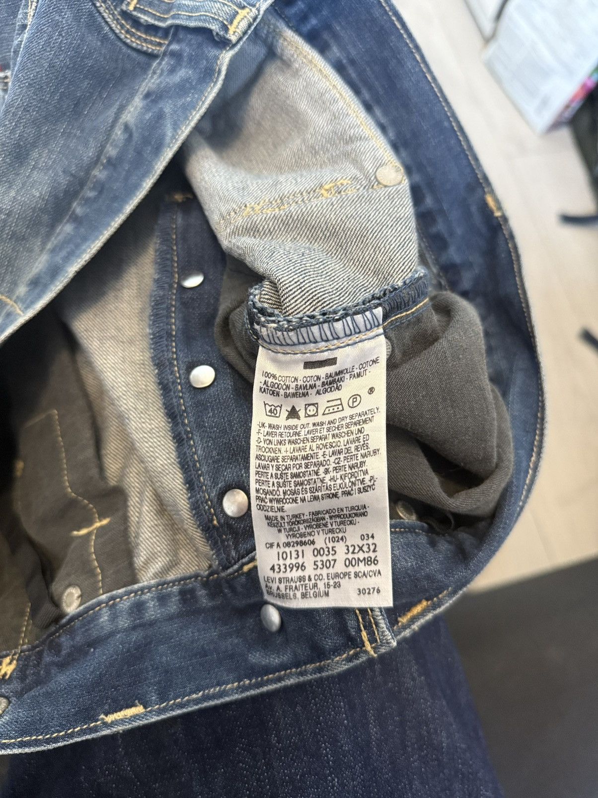 Levi's Levi’s Engineered Navy Washed Baggy Flared Denim Jeans Y2K Size US 32 / EU 48 - 10 Thumbnail