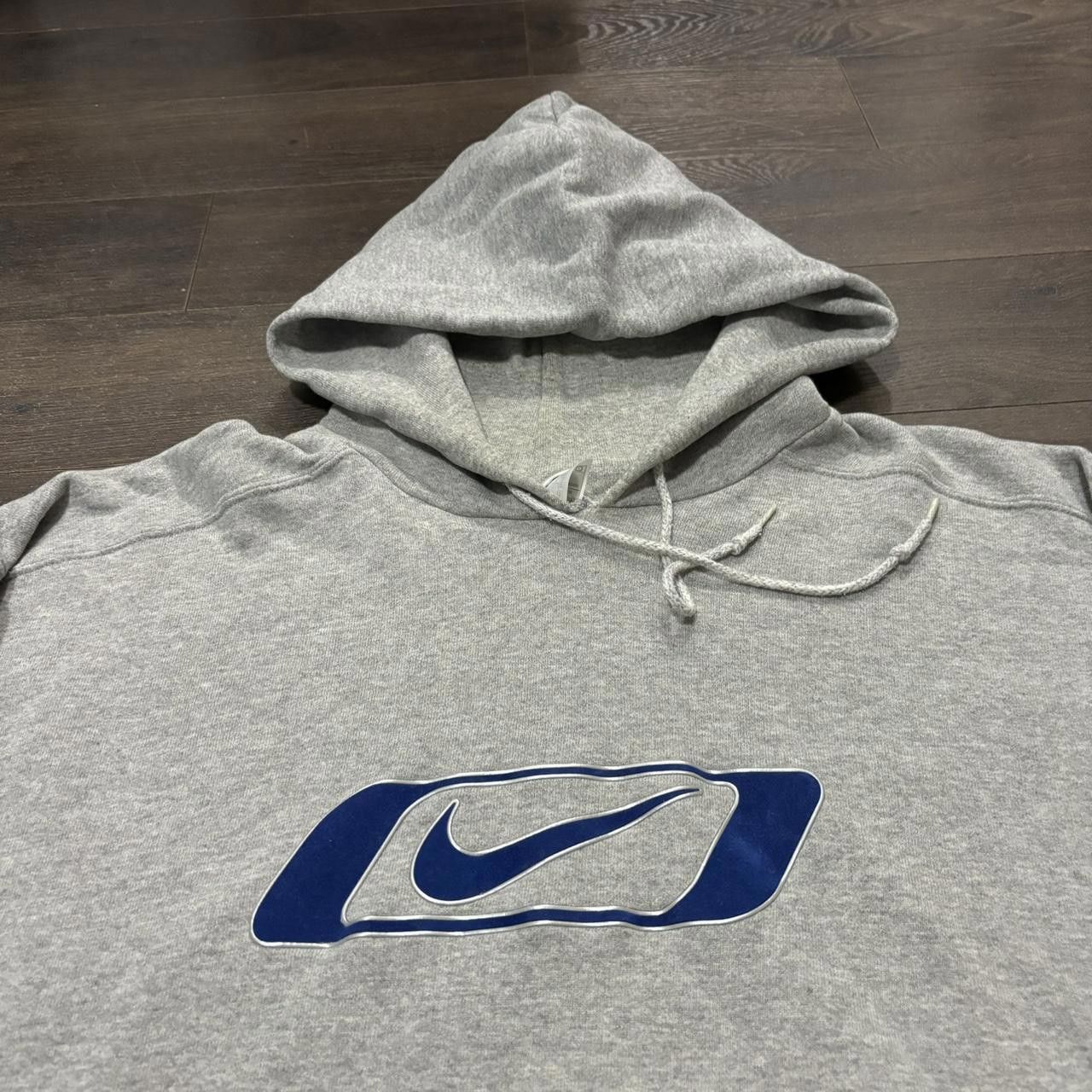 Nike Vintage Nike Felt Hoodie RARE Made In Usa 90s Size US M / EU 48-50 / 2 - 2 Thumbnail