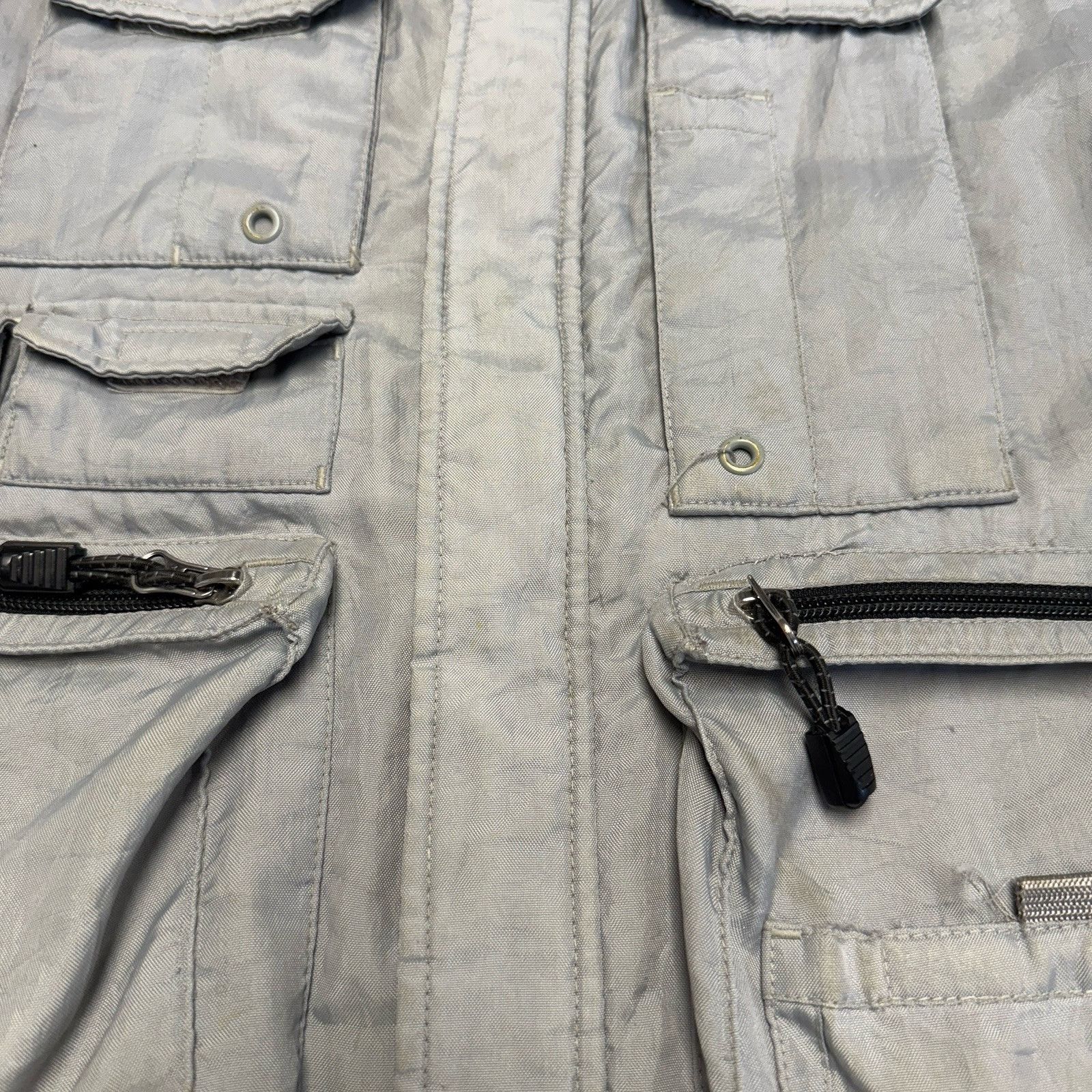Gap GAP Fleece Lined Quilted Full Zip Nylon Utility Vest in Gray Size US S / EU 44-46 / 1 - 4 Thumbnail