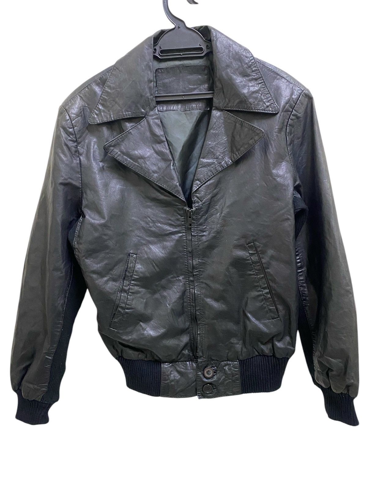 Designer × Streetwear EKSi-1 faux leather moto jacket. NY