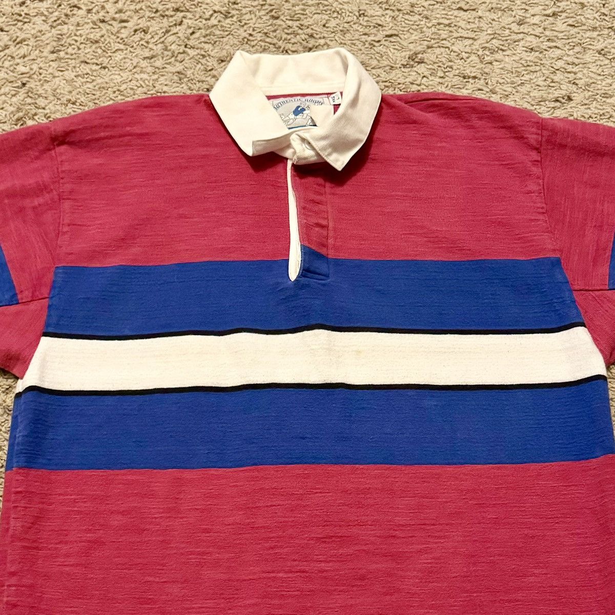 Lands' End VINTAGE 90s LANDS END RUGBY SHIRT! Size US L / EU 52-54 / 3 - 2 Thumbnail