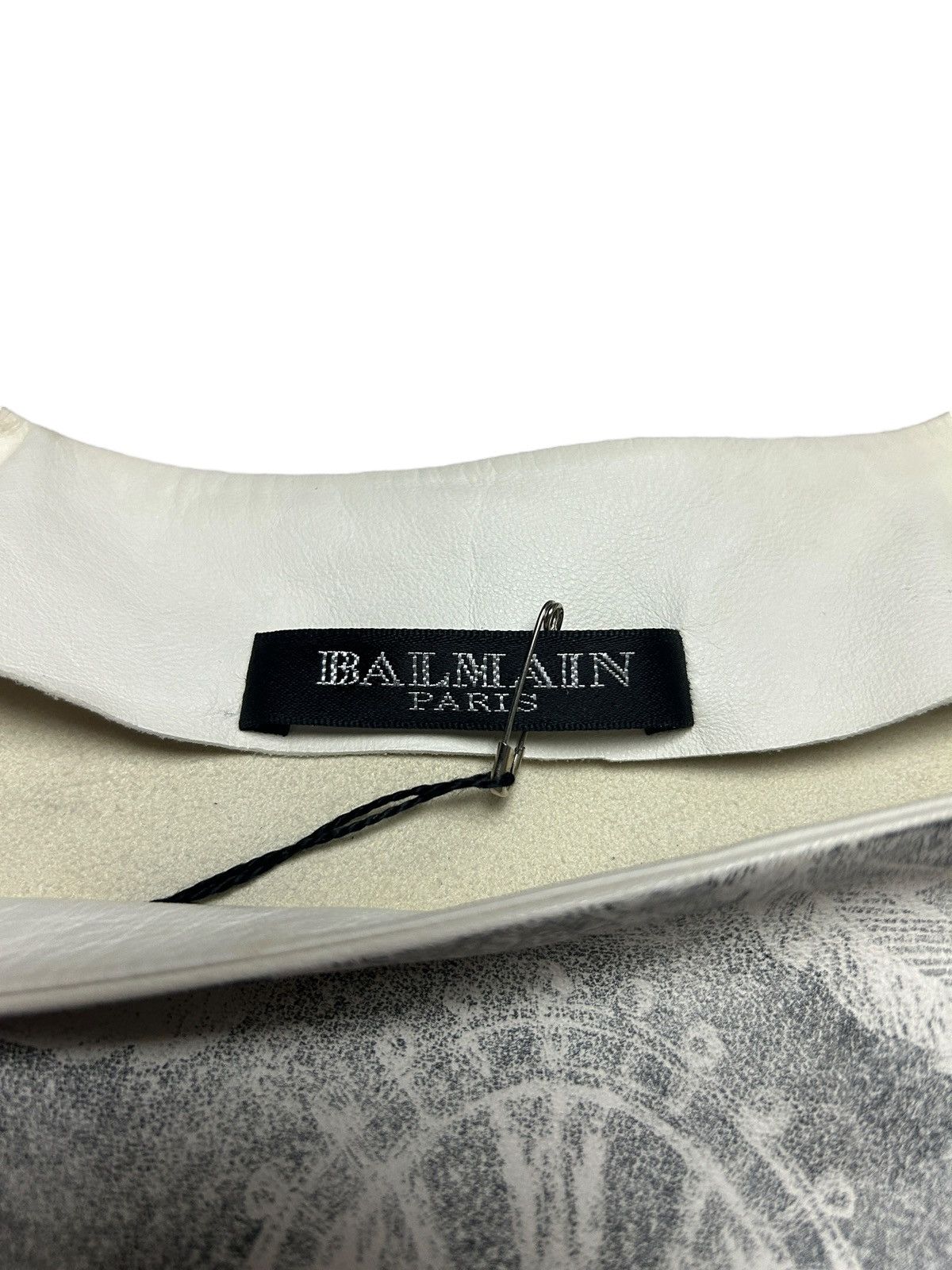 Balmain S/S 12 Printed Leather Fencing Jacket Size S / US 4 / IT 40 - 6 Thumbnail