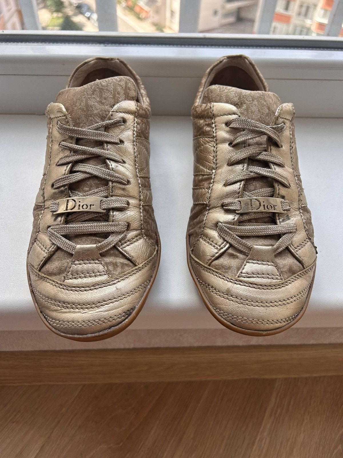 Dior × John Galliano × Vintage 2004 Dior By John Galliano Monogram Sneakers Size US 7.5 / IT 37.5 - 4 Thumbnail