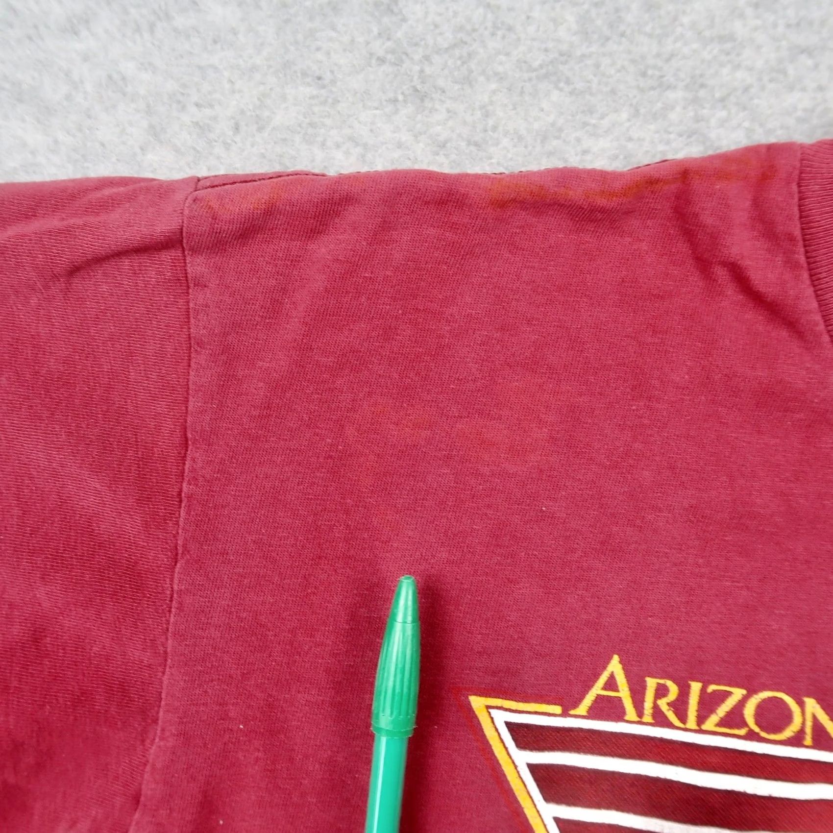 Vintage VINTAGE Oneita ASU Sun Devils Shirt Large Red 90s Arizona State Single Stitch Mens Size US L / EU 52-54 / 3 - 6 Thumbnail