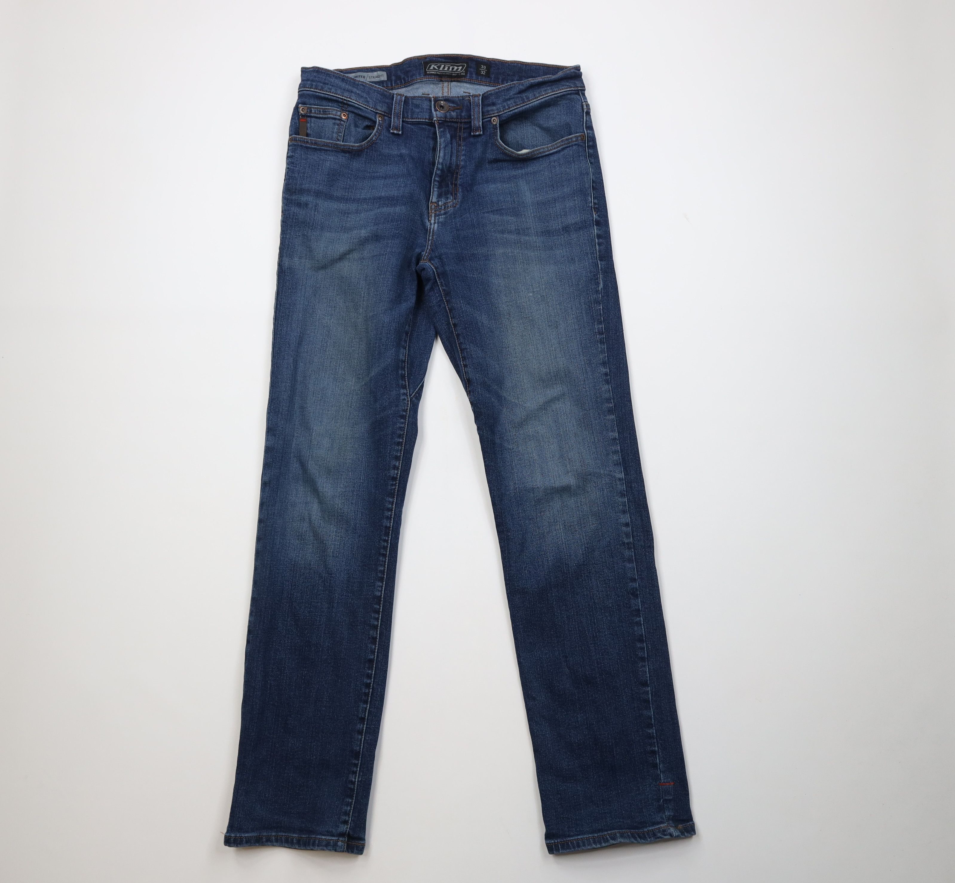 Vintage Klim Motorcycle Racing Covec Unlimited Straight Denim Jeans Size US 33 - 1 Thumbnail