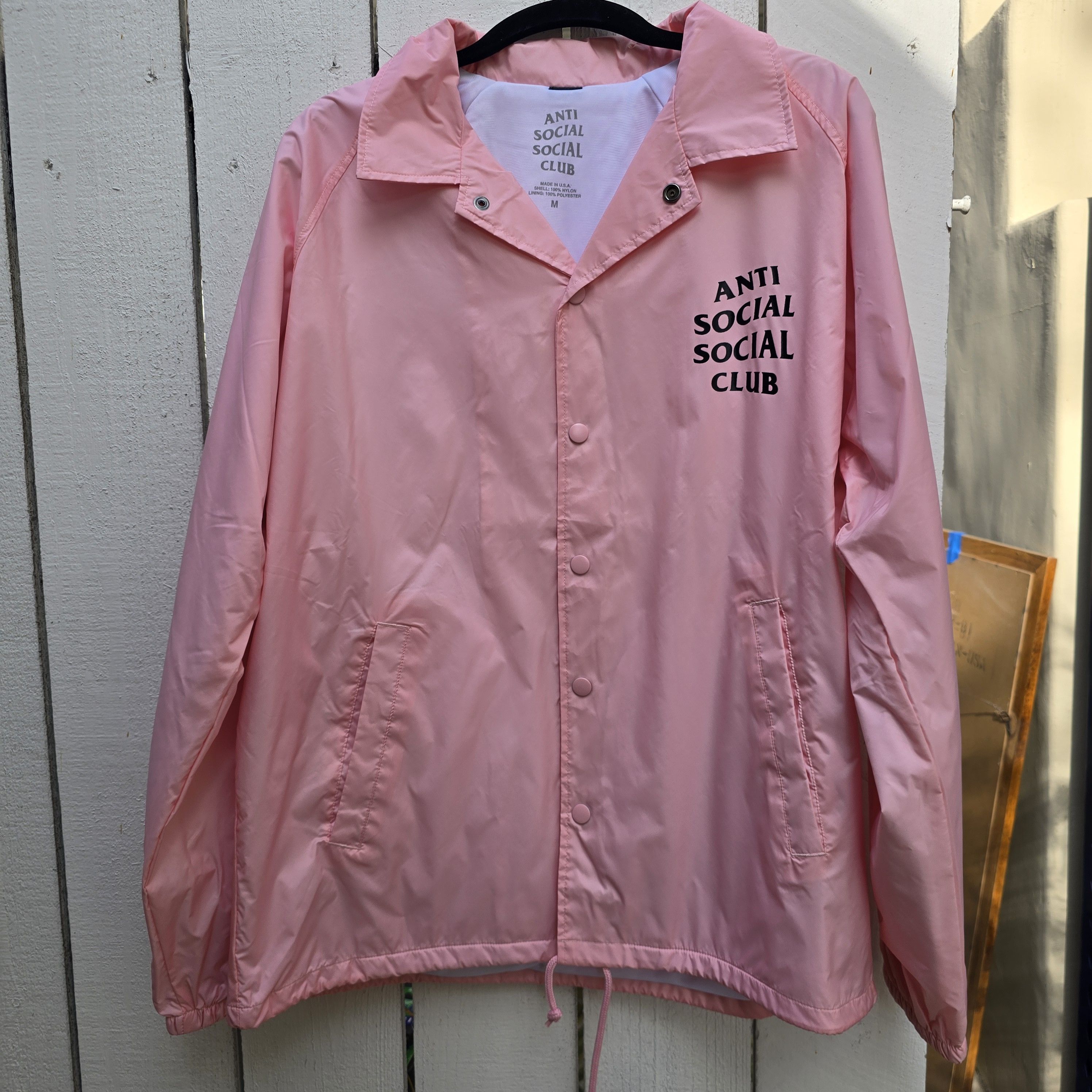 Anti Social Social Club NEW] ASSC COACHES JACKET Pink, Med, Size US M / EU 48-50 / 2 - 5 Thumbnail