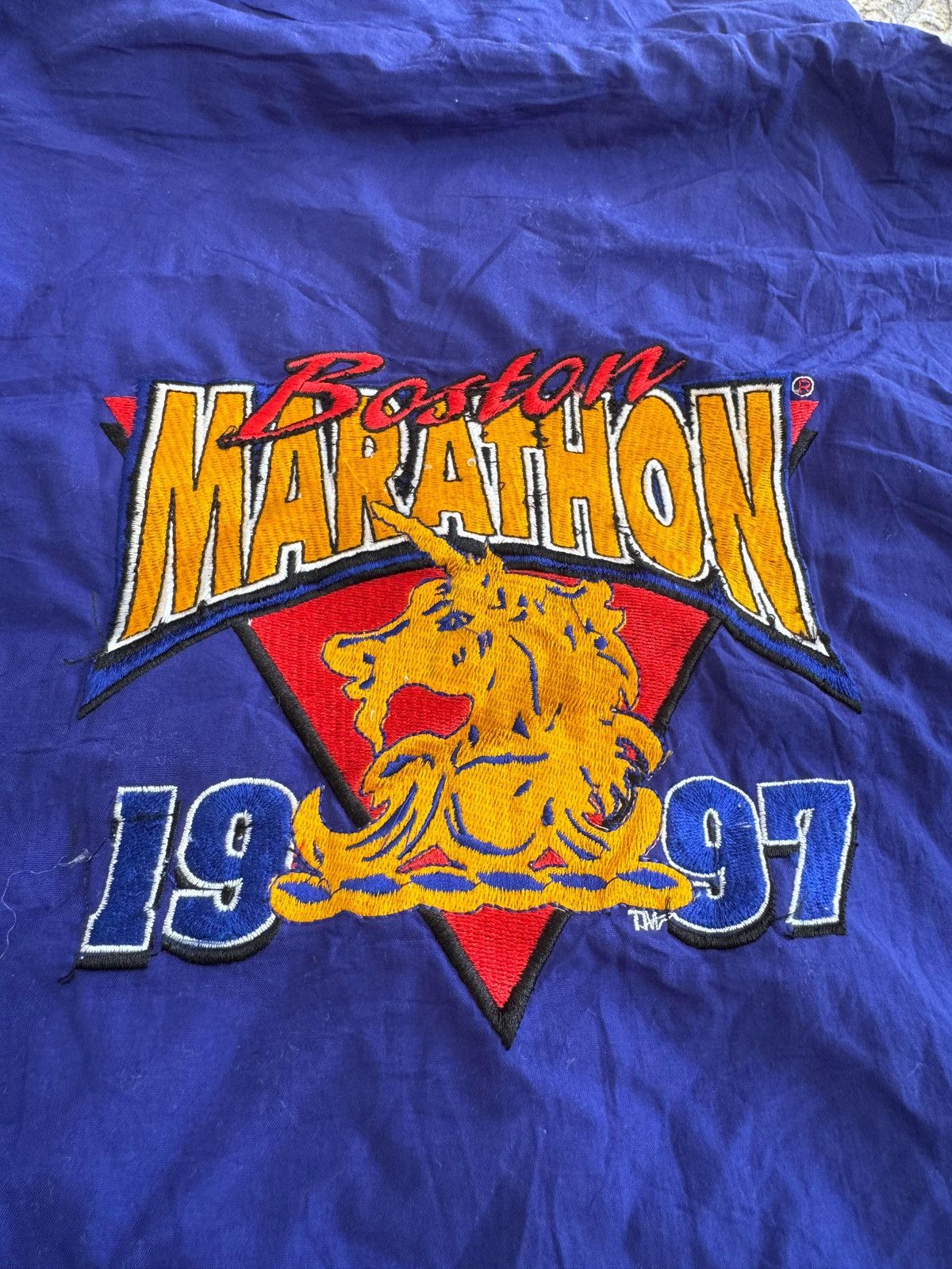 Vintage Vintage Boston Marathon Track Jacket Rare from 1997 Size US M / EU 48-50 / 2 - 2 Thumbnail