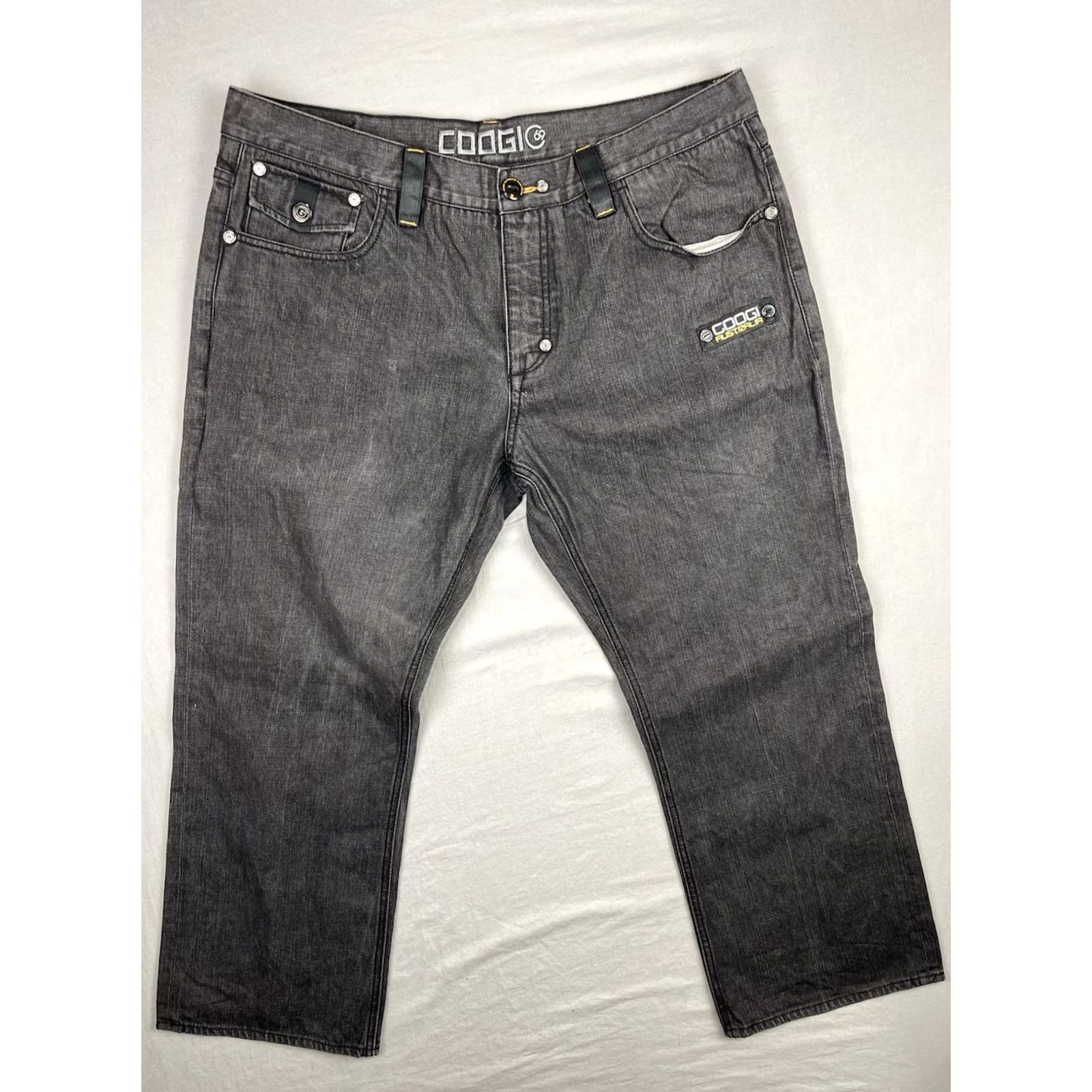 Coogi VINTAGE COOGI Jeans Mens 40x34 5-Pocket Denim Straight Baggy Hip Hop Streetwear Black 40x34 Mens Jeans Size US 40 / EU 56 - 2 Thumbnail