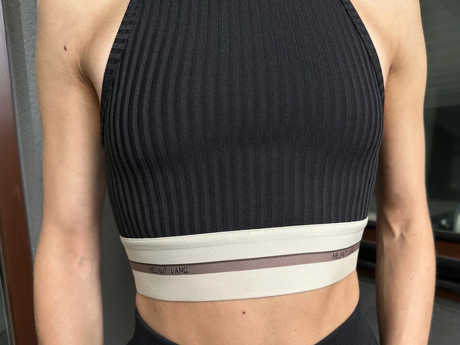 Helmut Lang NEW Helmut Lang Ribbed Crop Tank Top Womens Black Size XS Size XS / US 0-2 / IT 36-38 - 5 Thumbnail