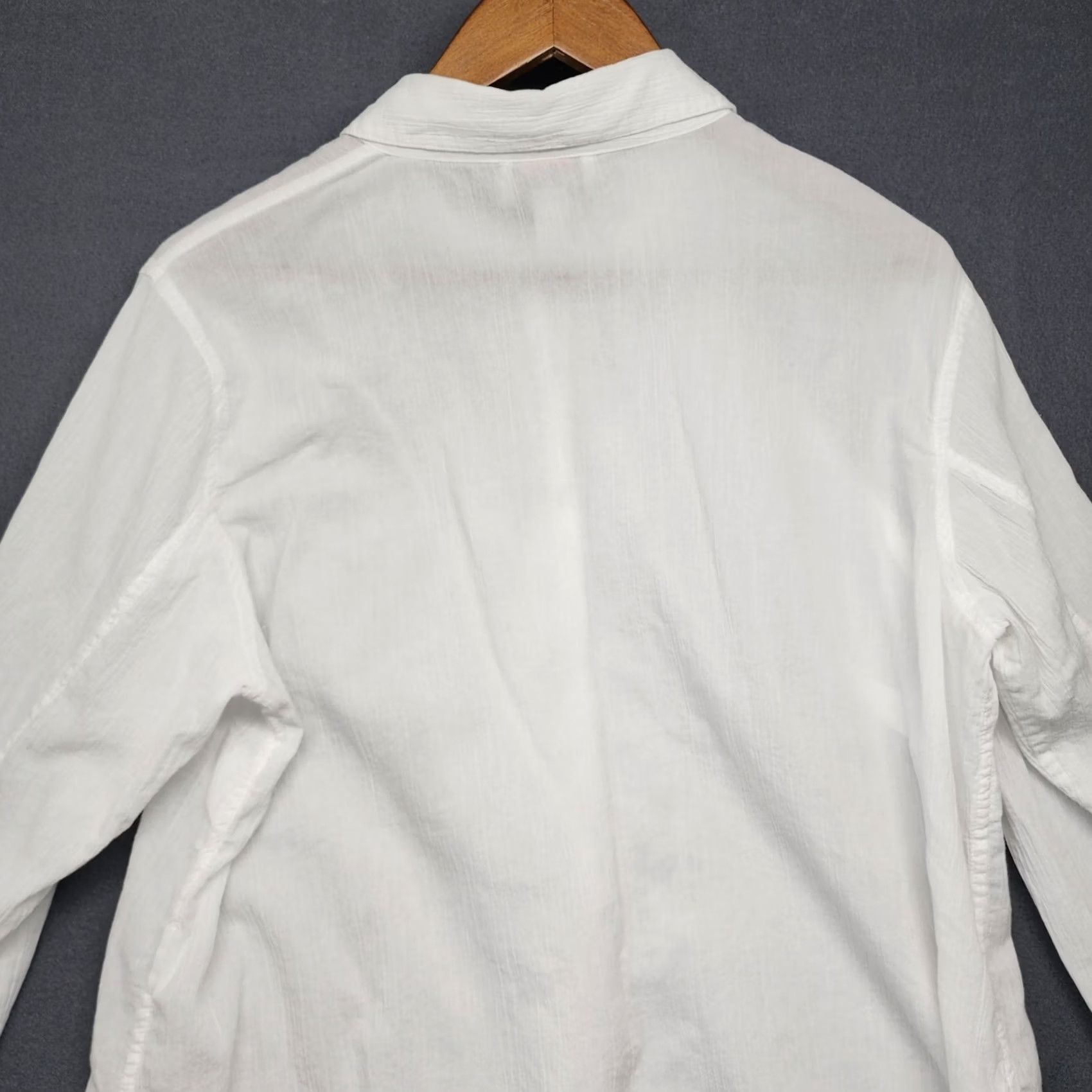 Talbots Talbots Shirt Womens 1X White Button-Up 3/4 Sleeve Collared Top 100% Cotton FLAW Size XL / US 12-14 / IT 48-50 - 8 Thumbnail