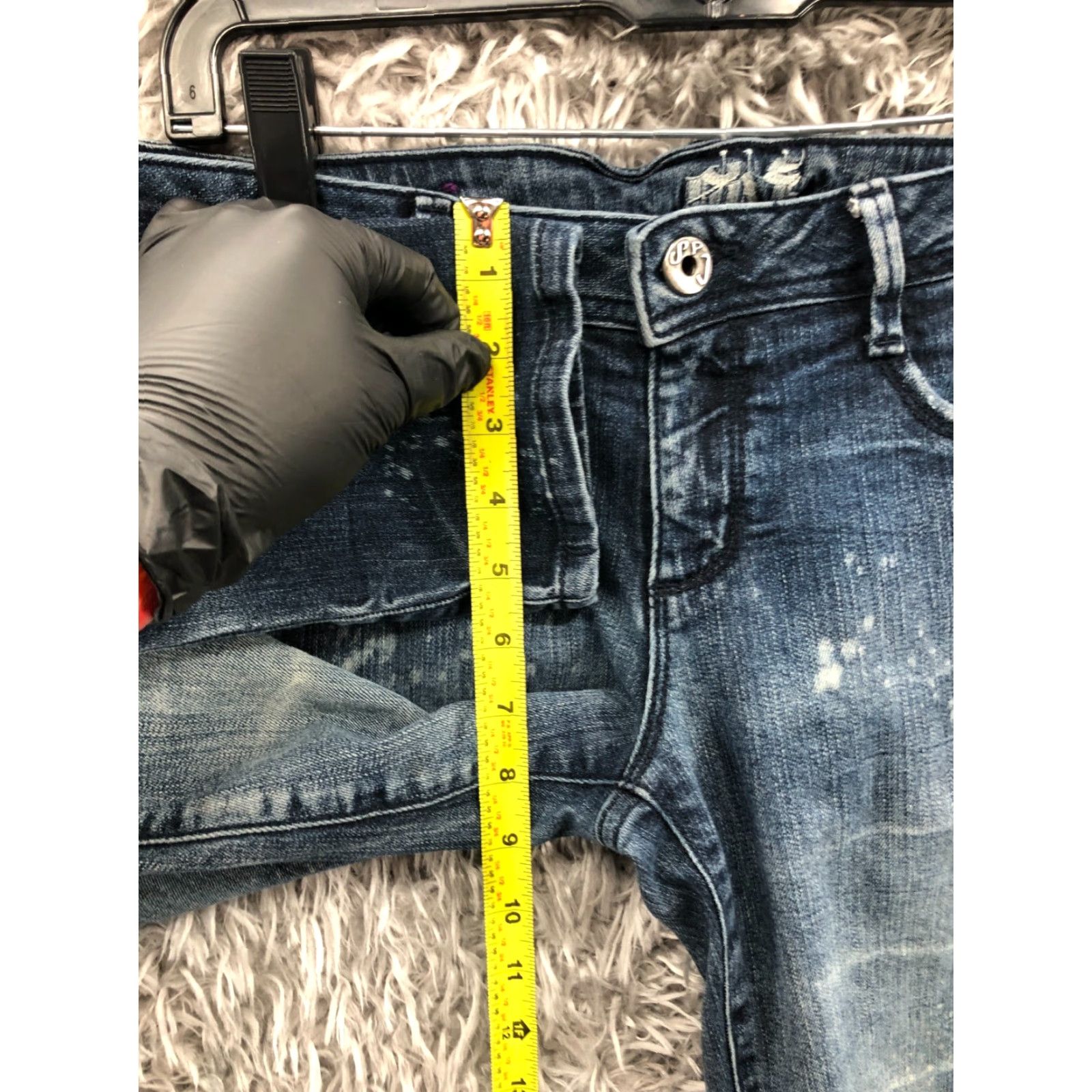 Vintage SPJ Jeans Size 11 Juniors Medium Wash Low Rise Blue Jeans Regular 5-Pocket Denim Skinny Ladies Womens Size 32" / US 10 / IT 46 - 4 Thumbnail