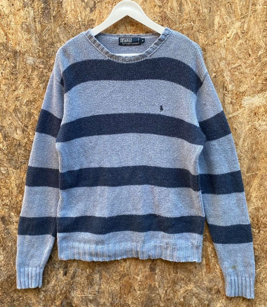 Polo Ralph Lauren Vintage Polo Ralph Lauren Stripe Cardigan Knitwear Size US M / EU 48-50 / 2 - 1 Thumbnail