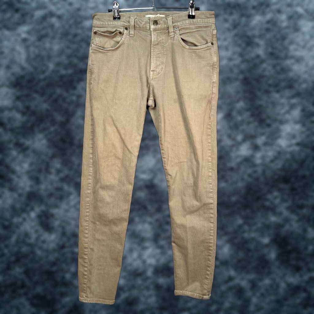 Madewell Madewell Mens Jeans Size 31 x 32 Athletic Slim Fit Beige Khaki Cotton Blend Solid Size US 31 - 1 Thumbnail