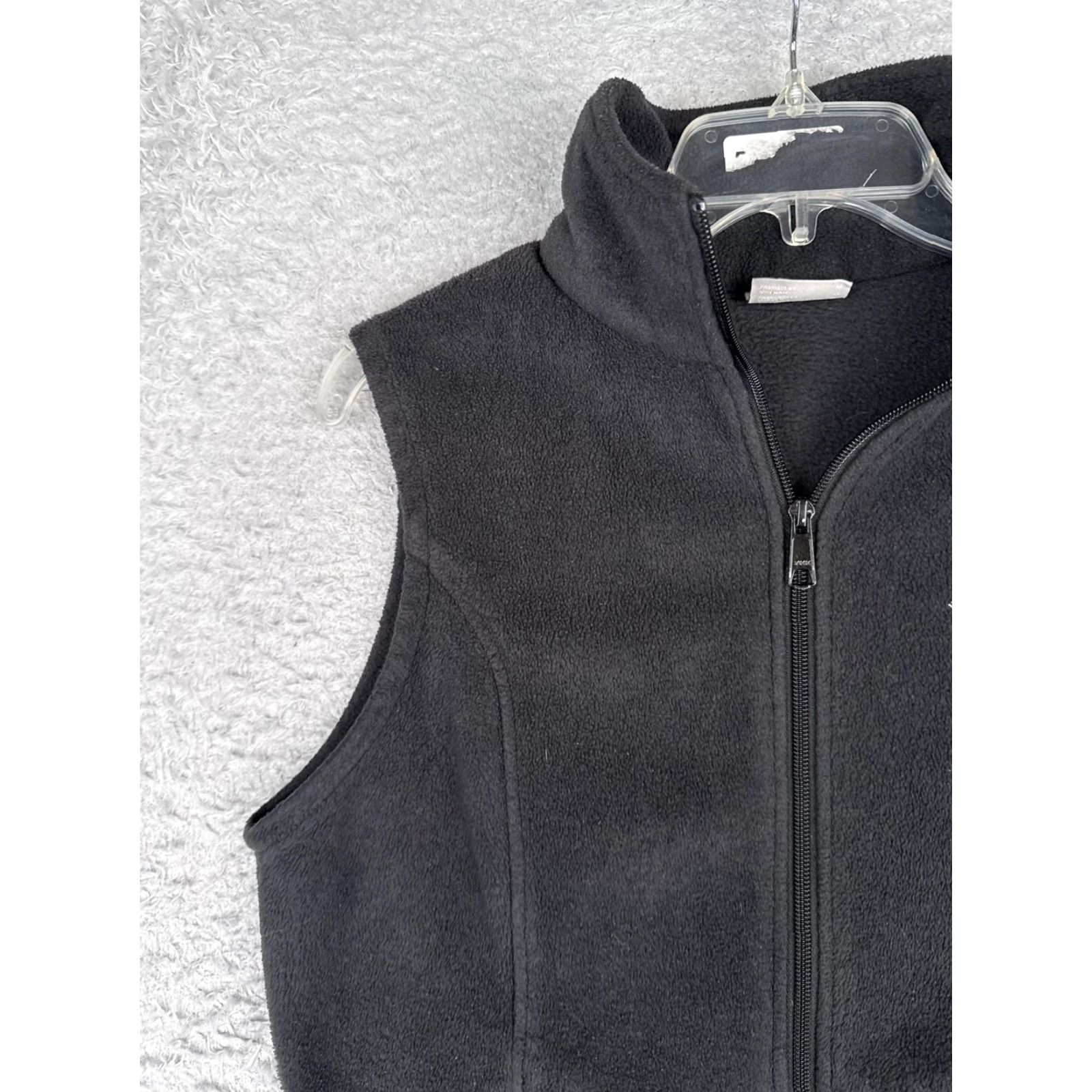 Vintage Columbia Fleece Vest Womens M Black Full Zip Pockets Outdoor Warm Hiking Size M / US 6-8 / IT 42-44 - 3 Thumbnail
