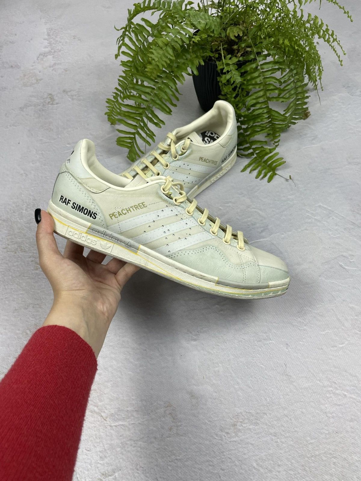 Adidas Raf Simons Adidas x Raf Simons Peach Stan Light Sneakers Grailed