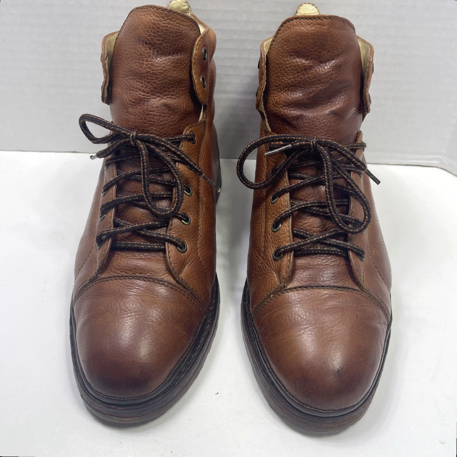 Cole Haan VINTAGE Cole Haan COUNTRY Boots Mens Size 9.5 Brown Leather Ankle Hiking Lace Up Combat Rubber Sole Size US 10 / EU 43 - 3 Thumbnail