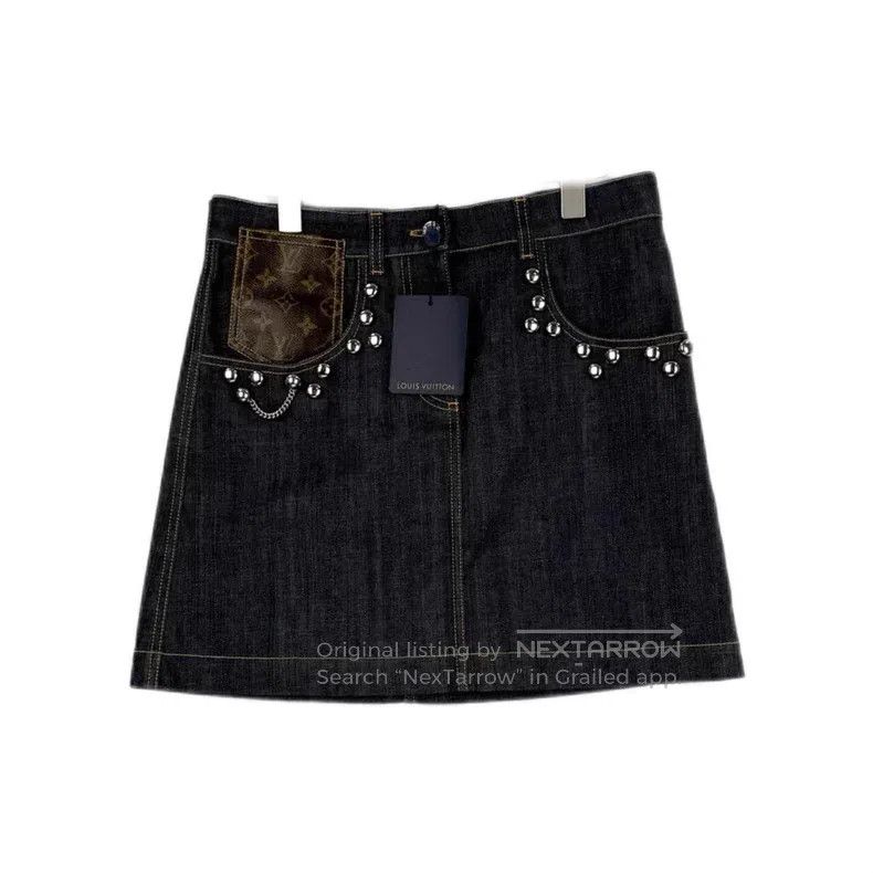 Louis Vuitton Louis Vuitton Washed dark blue presbyopic leather label st Size 37" - 1 Thumbnail