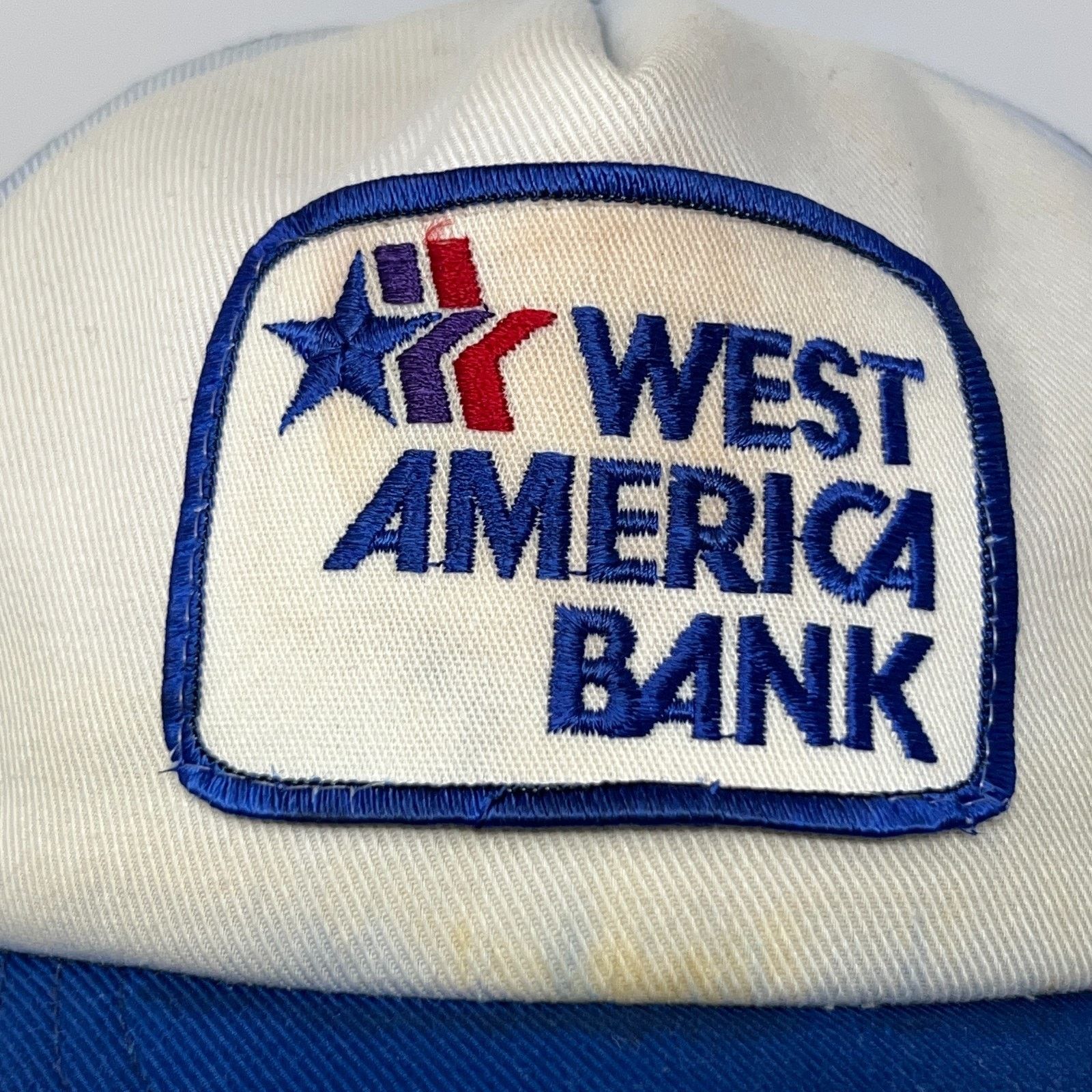 Vintage Vintage 80s West America Bank Trucker Hat Baseball Cap Blue Size ONE SIZE - 6 Thumbnail
