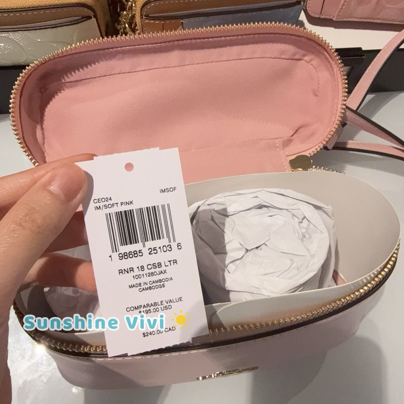 Coach NWT Coach Rainer Crossbody Bag 18 CEO24 Soft Pink leather Size ONE SIZE - 3 Thumbnail