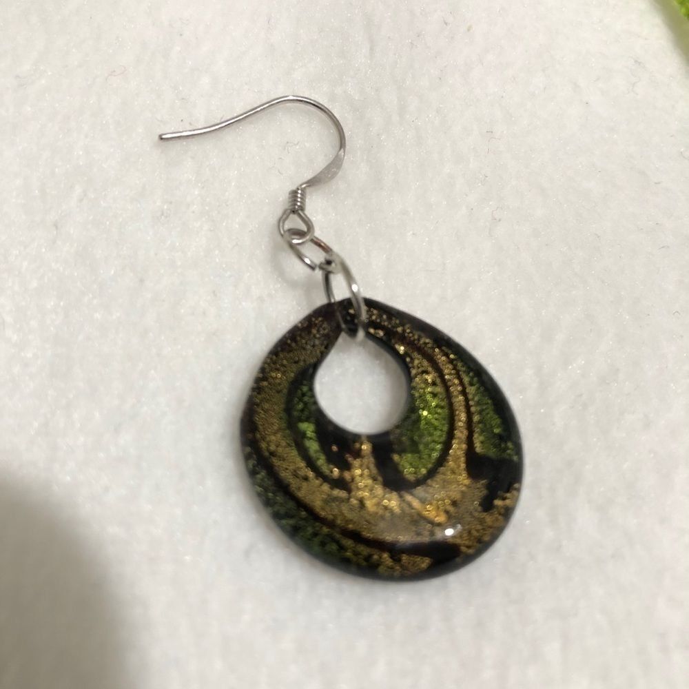 Other Glass Pendant Necklace with Earrings Set Size ONE SIZE - 5 Thumbnail