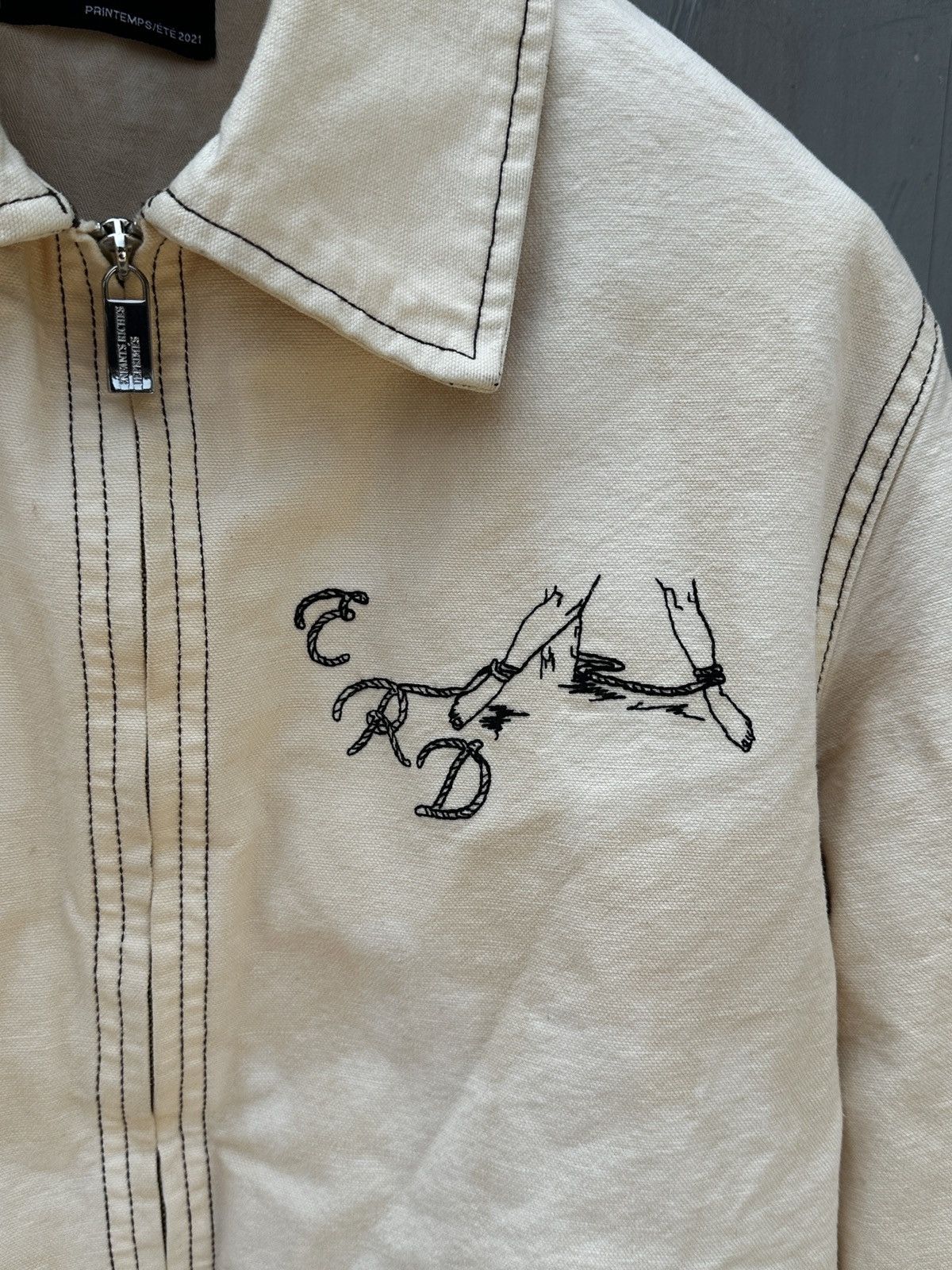 Enfants Riches Deprimes Embroidered oil stained jacket Size US S / EU 44-46 / 1 - 2 Thumbnail
