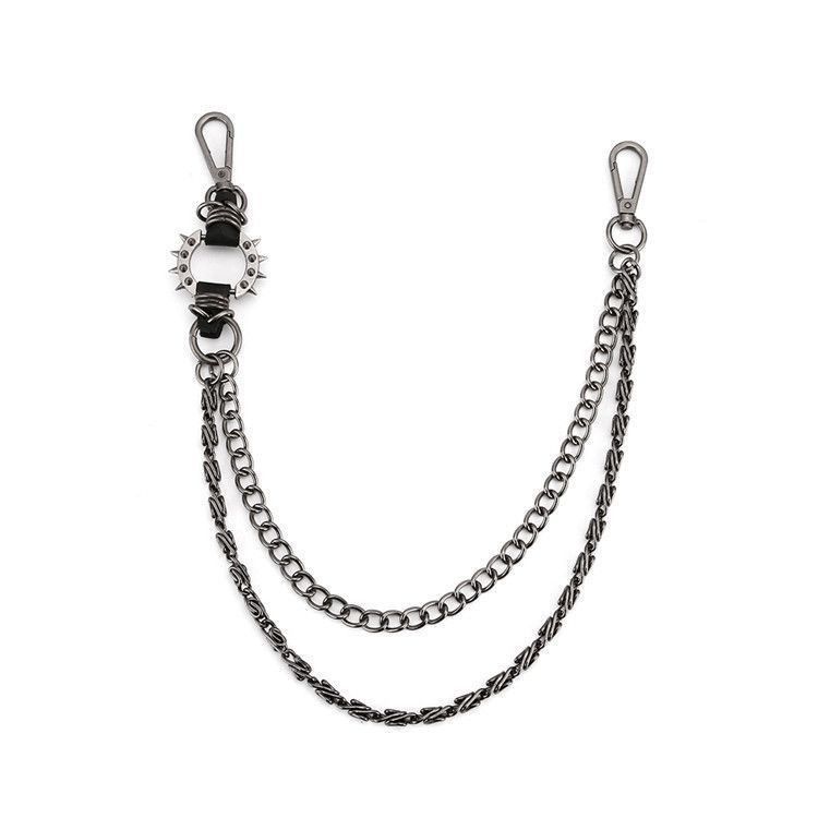 Jean Punk Spiked Jeans Chain Accessories Size ONE SIZE - 1 Thumbnail