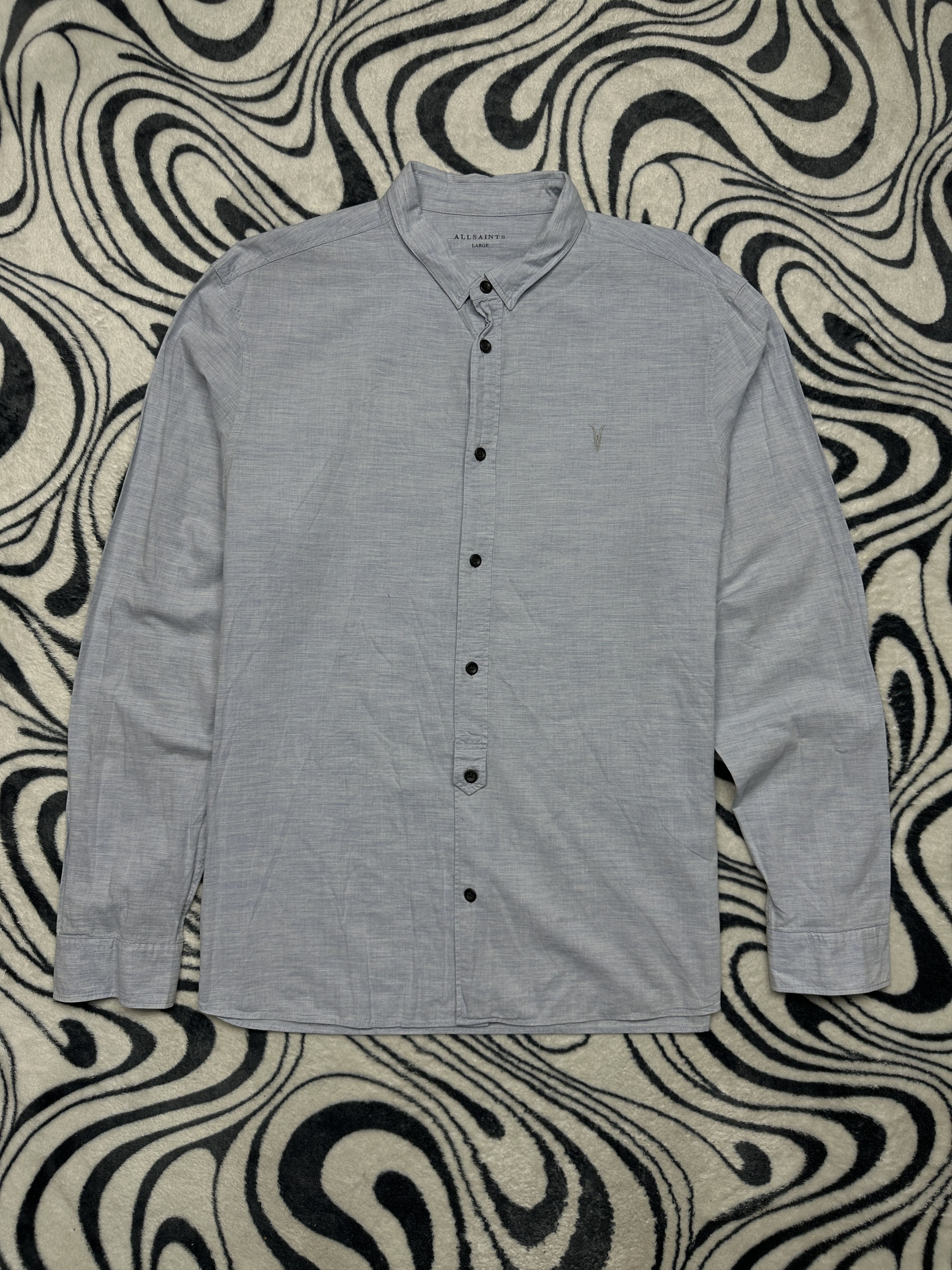 Allsaints Allsaints Avila Mens Long Sleeve Shirt Size US L / EU 52-54 / 3 - 1 Thumbnail