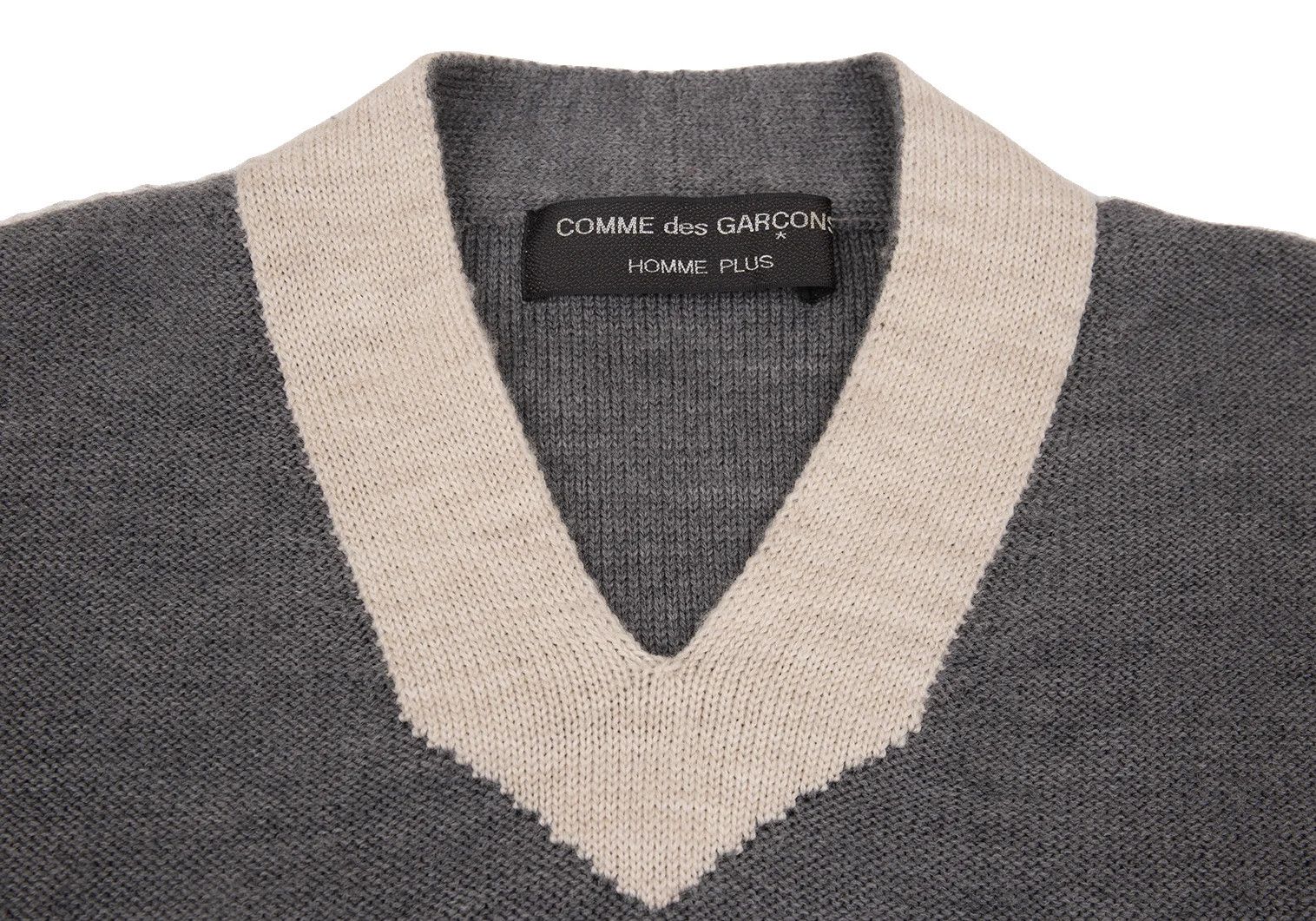 Comme des Garcons Homme Plus Wool Chullinden Knit Sweater in Gray Beige, Size M Size US M / EU 48-50 / 2 - 4 Thumbnail