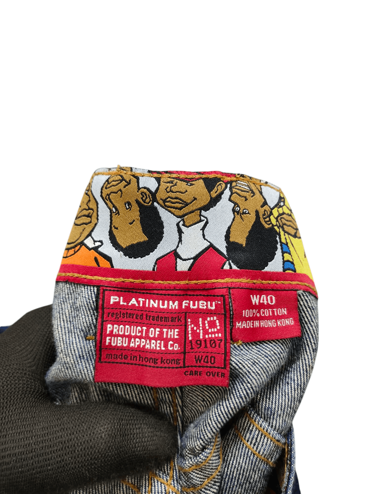 Fubu Baggy Jeans Fubu Fat Albert Embroidered Denim Wide Leg Size US 39 - 13 Thumbnail