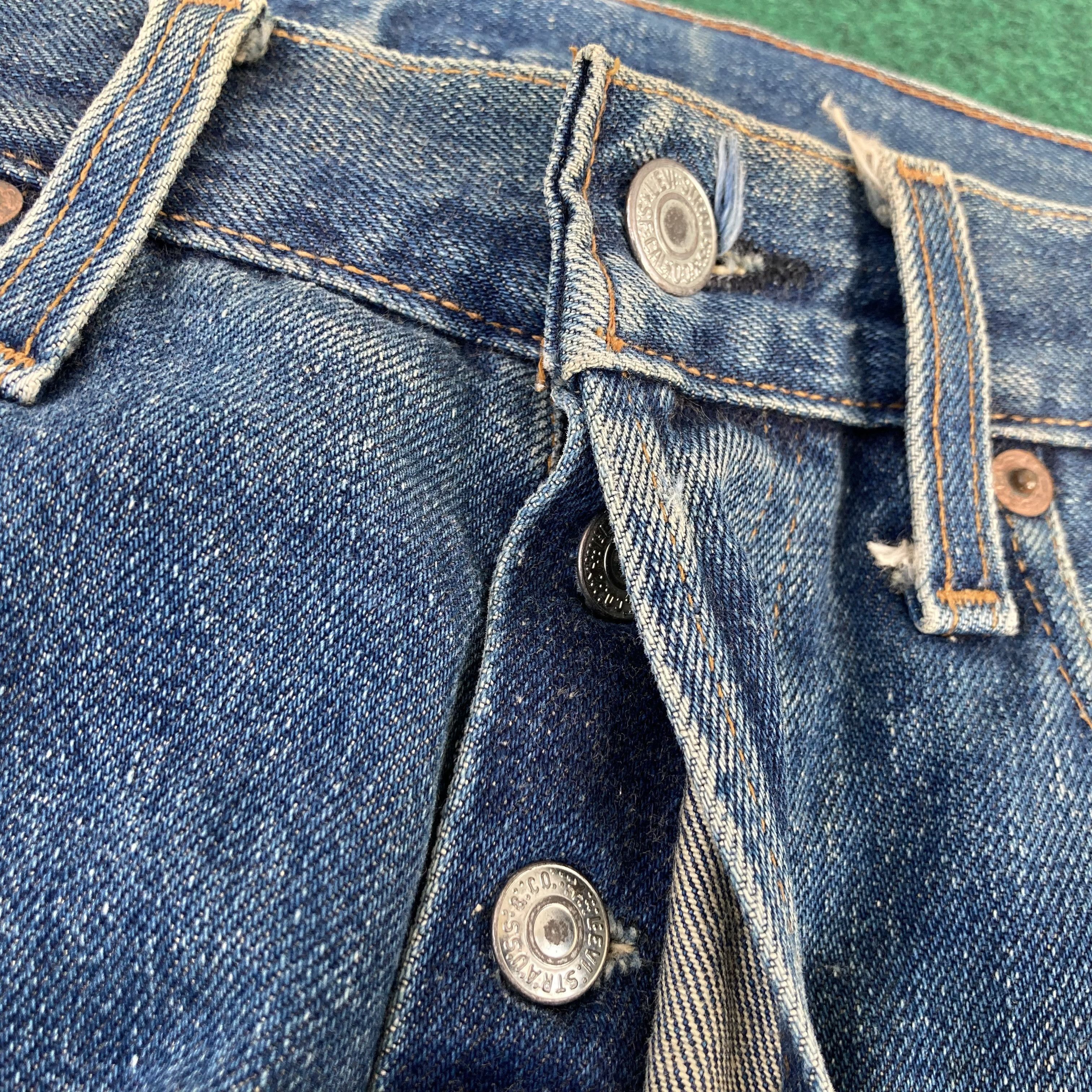 Levi's 28x32.5 Vtg Levis 501 Big E Usa Selvedge Button 555 Jeans Size US 28 / EU 44 - 5 Thumbnail