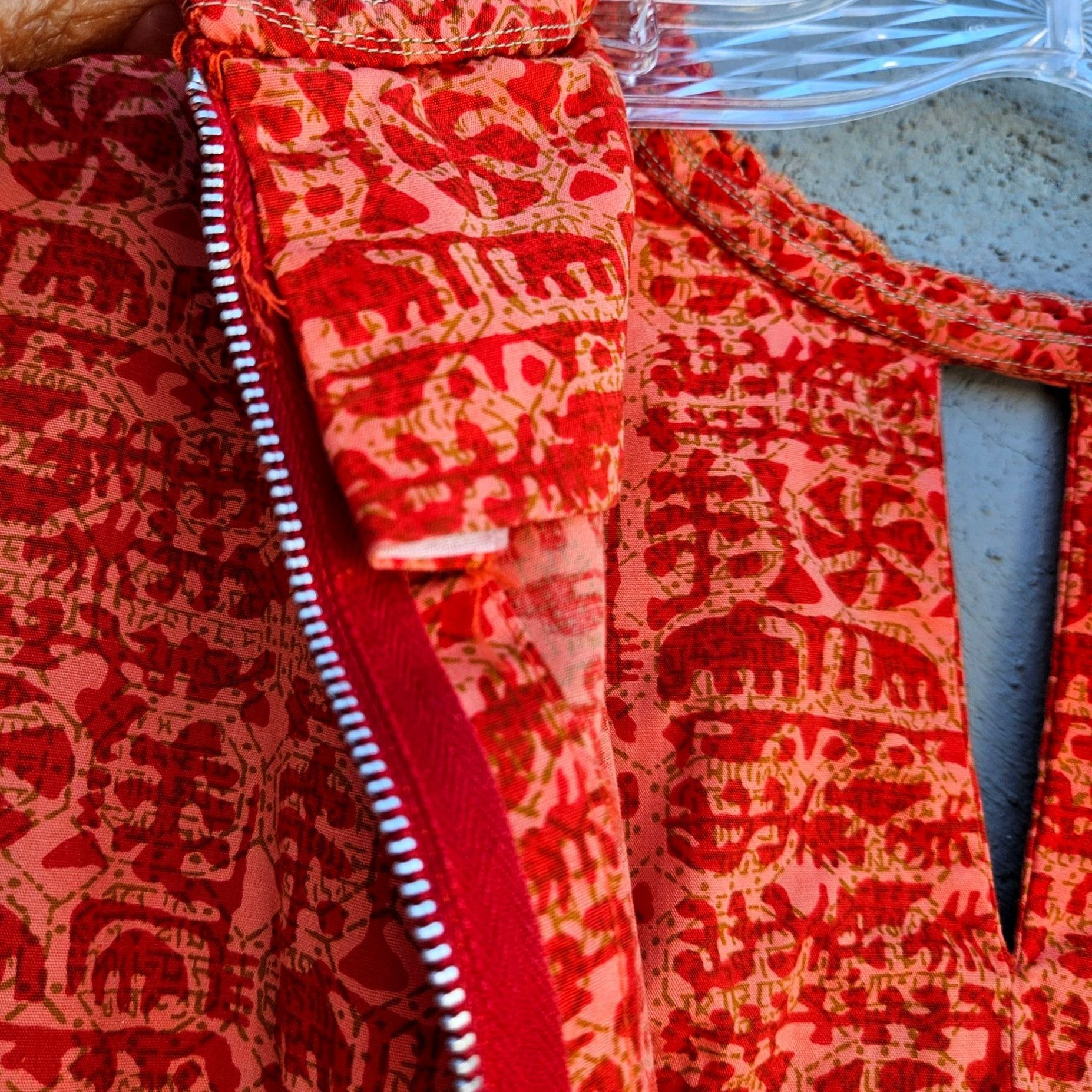 Vintage Vintage 60s Rama Siam Orange Quilted Cotton Dress 6 8 Thaila Size S / US 4 / IT 40 - 11 Thumbnail
