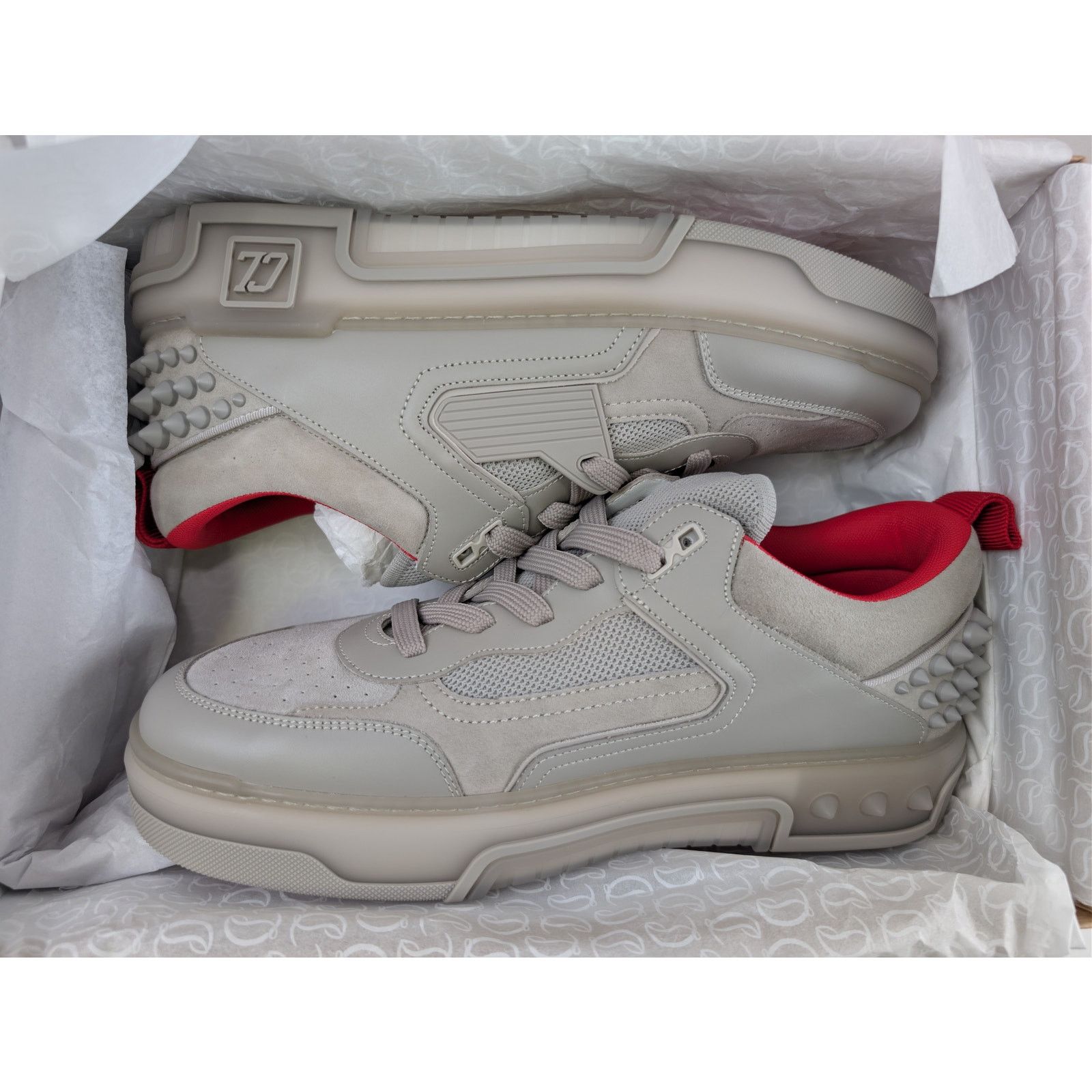 Christian Louboutin o1rshd1 Astroloubi Flat Shoe Sneakers in Grey 44 Size US 11 / EU 44 - 20 Thumbnail