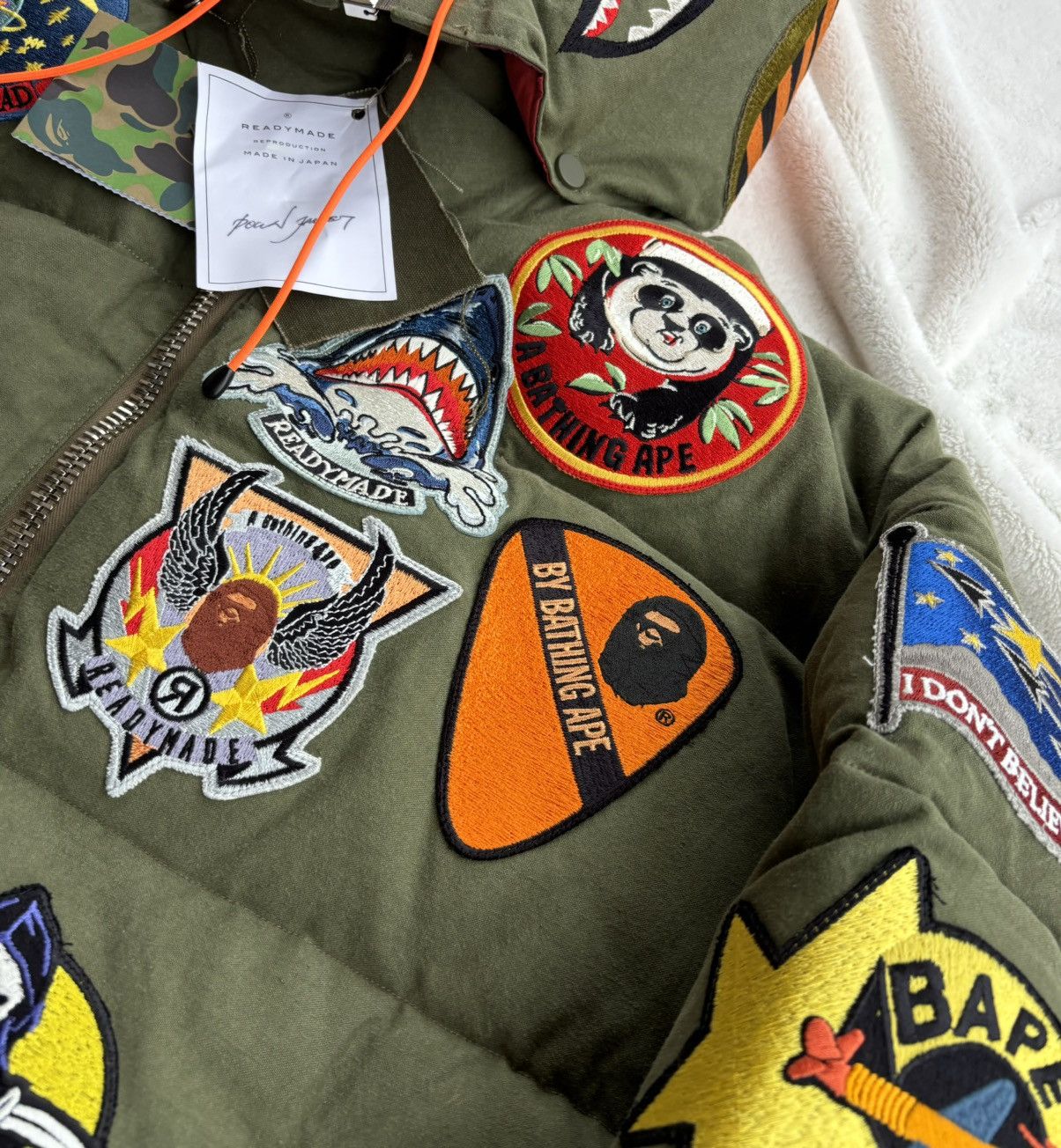 Bape Bape x ReadyMade Tiger/Shark Patch Down Parka Size US XL / EU 56 / 4 - 5 Thumbnail