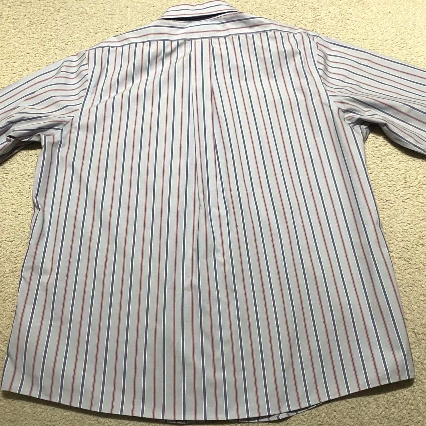 Brooks Brothers Brooks Brothers Shirt Blue Striped Button Down Long Sleeve Supima Cotton Mens XL Size US XL / EU 56 / 4 - 2 Thumbnail